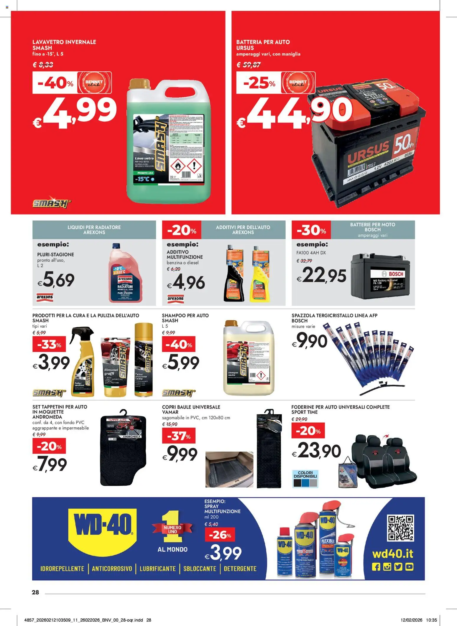Volantino bennet del 26.02.2026 | Pagina: 28 | Prodotti: Spazzola, Detergente, Batteria, Batterie