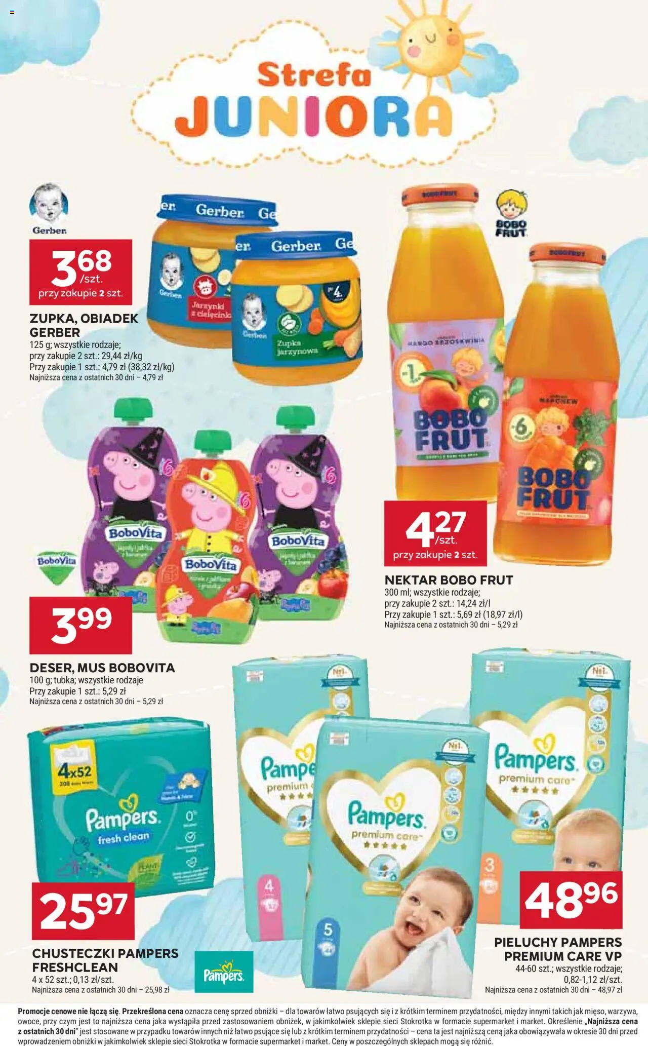 Stokrotka Gazetka od 21.08.2025 | Strona: 44 | Produkty: Stokrotka, Pampers, Bobo frut