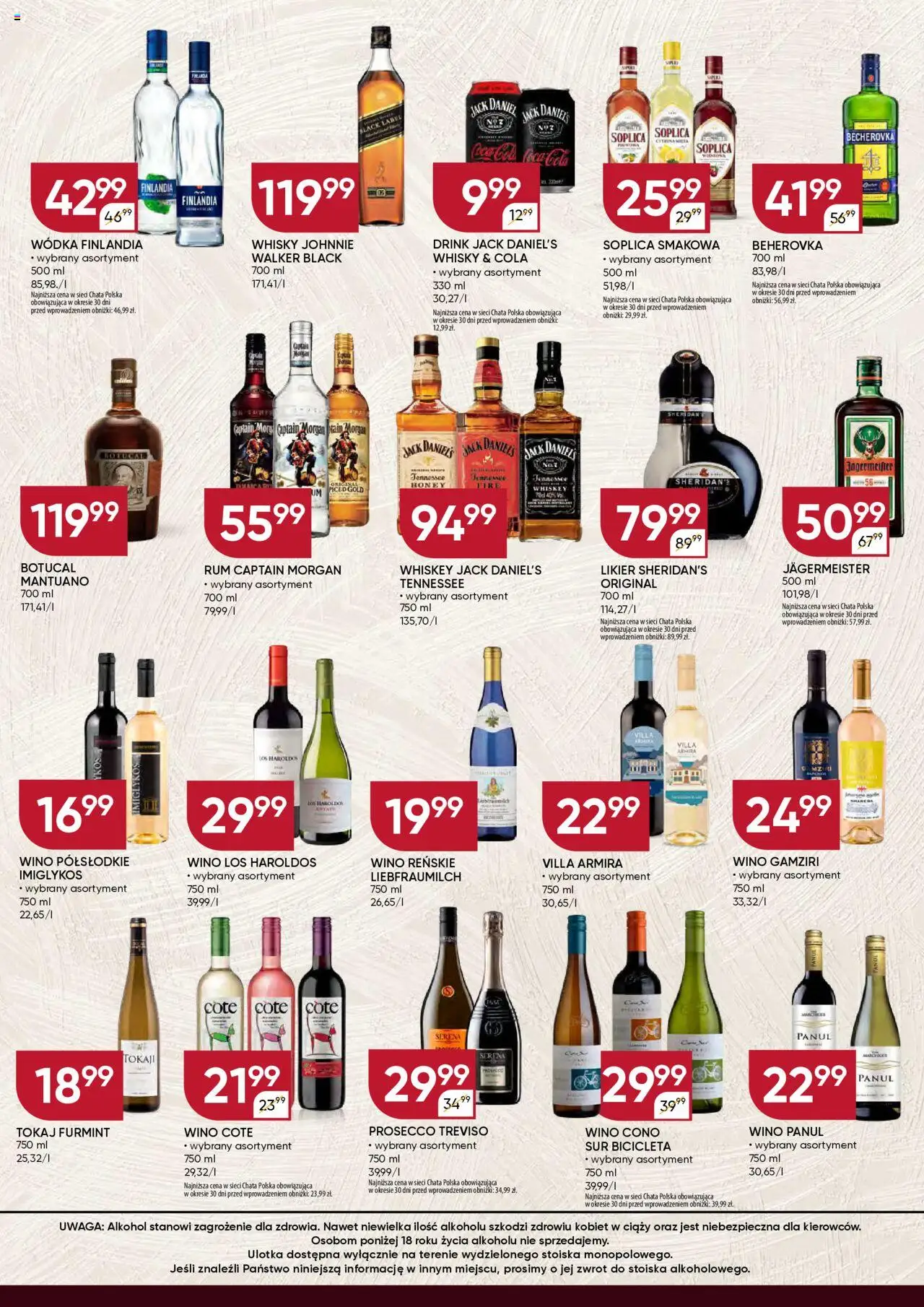 Chata Polska Gazetka - Mocna Oferta od 17.06.2025 | Strona: 2 | Produkty: Likier Sheridan's, Wino Cote, Wino, Whisky