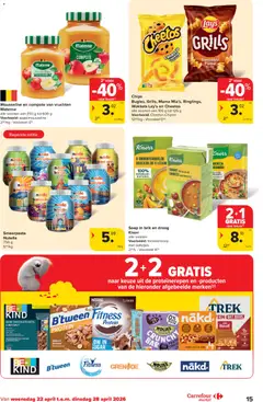 Carrefour market folder week 17 - Voorbeeld van een folder van Carrefour market, geldig van 22.04.2026 | Pagina: 15 | Producten: Chips, Noten, Cheetos, Tomaat