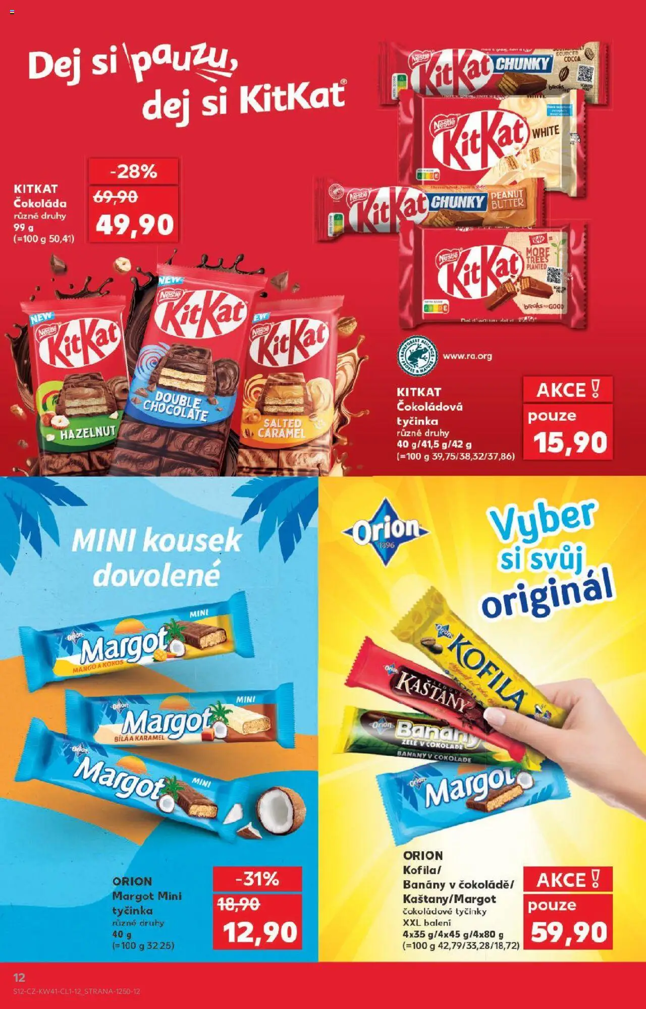 Kaufland leták - Praha 4 od 08.10.2025 | Strana: 12 | Produkty: Čokoláda, Banány, Tyčinky, Kokos
