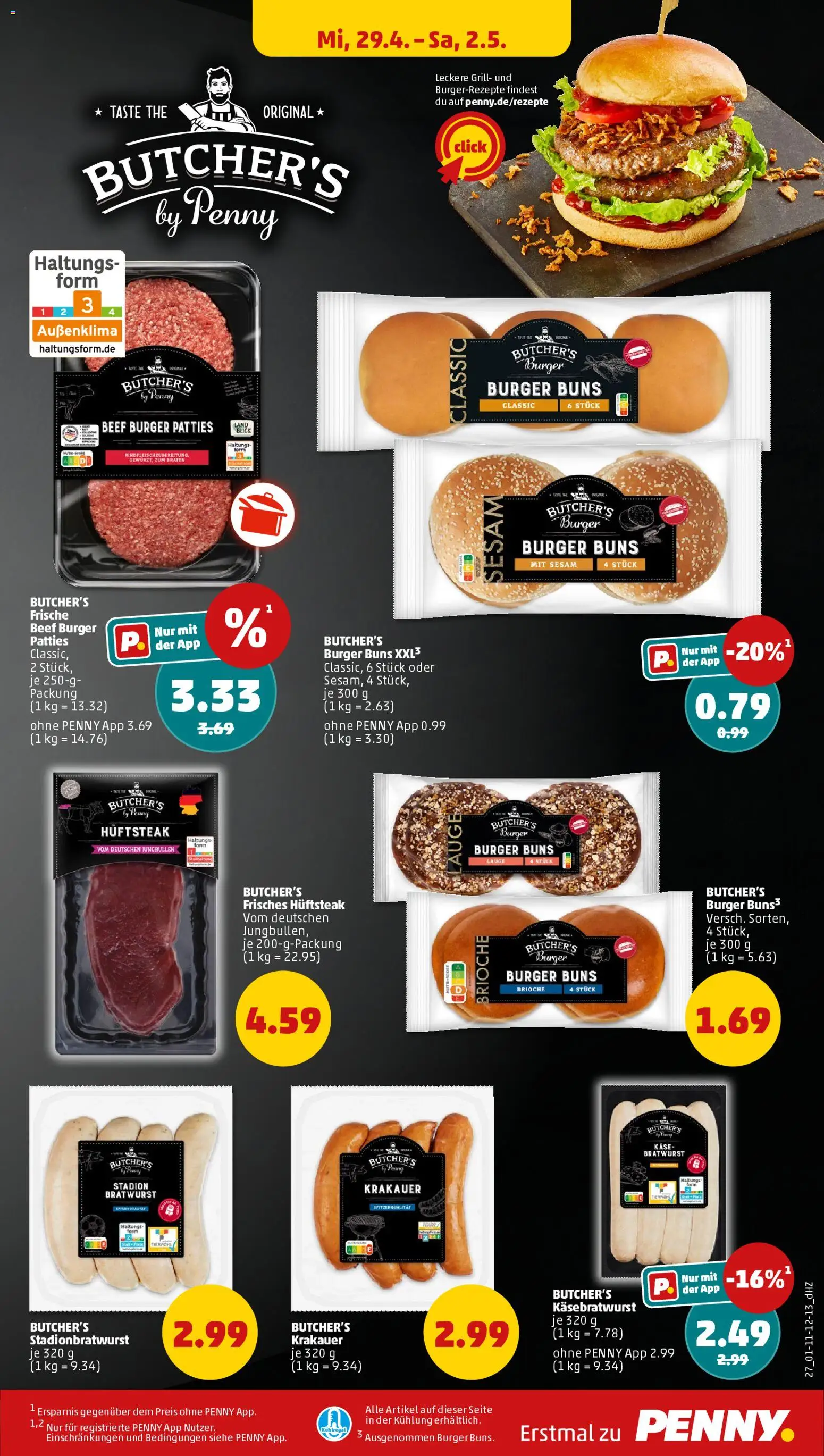 Penny Prospekt 	 – gültig ab 27.04.2026 | Seite: 31 | Produkte: Grill, Bratwurst, Burger
