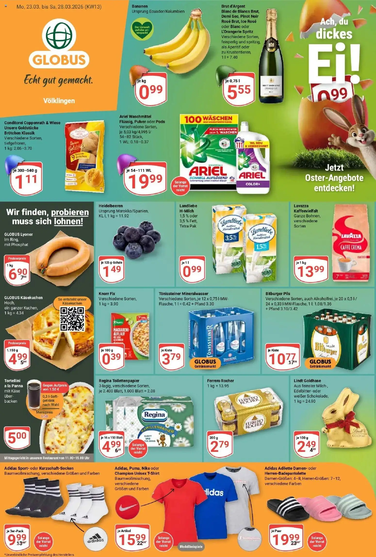 Globus prospekt Völklingen	 – gültig ab 23.03.2026 | Seite: 5 | Produkte: Bitburger, Pils, Mineralwasser, Uhr