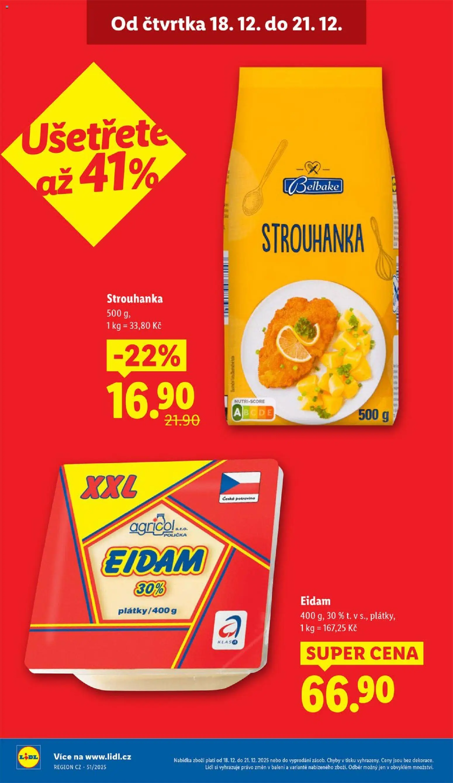 Lidl leták od 18.12.2025 | Strana: 4 | Produkty: Polička, Eidam, Strouhanka