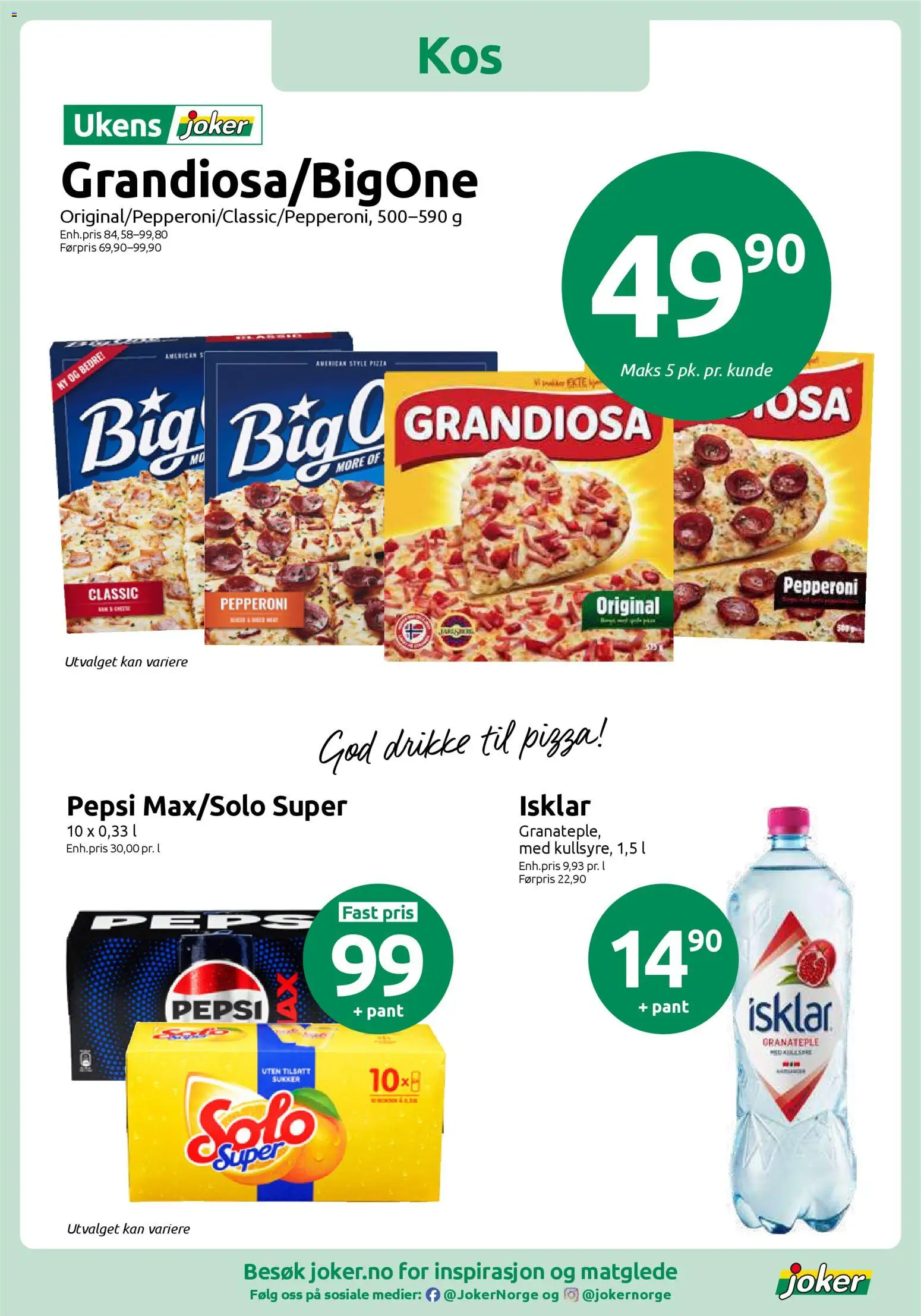 {H1} | Side: 8 | Produkter: Pizza, Sukker, Granateple, Кришка