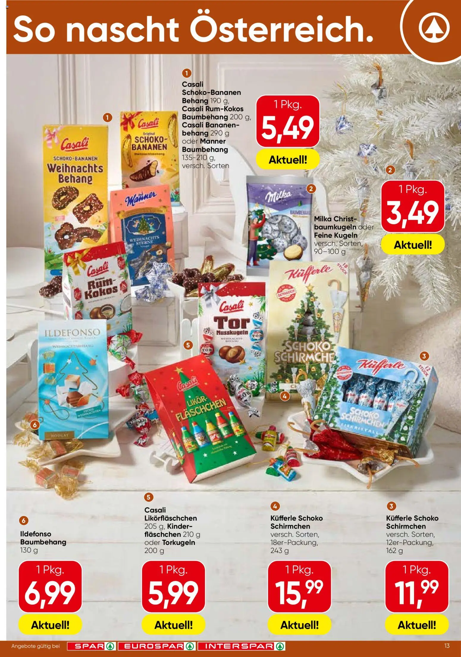 Spar Flugblatt - Oberösterreich gültig ab 27.11.2025 | Seite: 13 | Produkte: Bananen