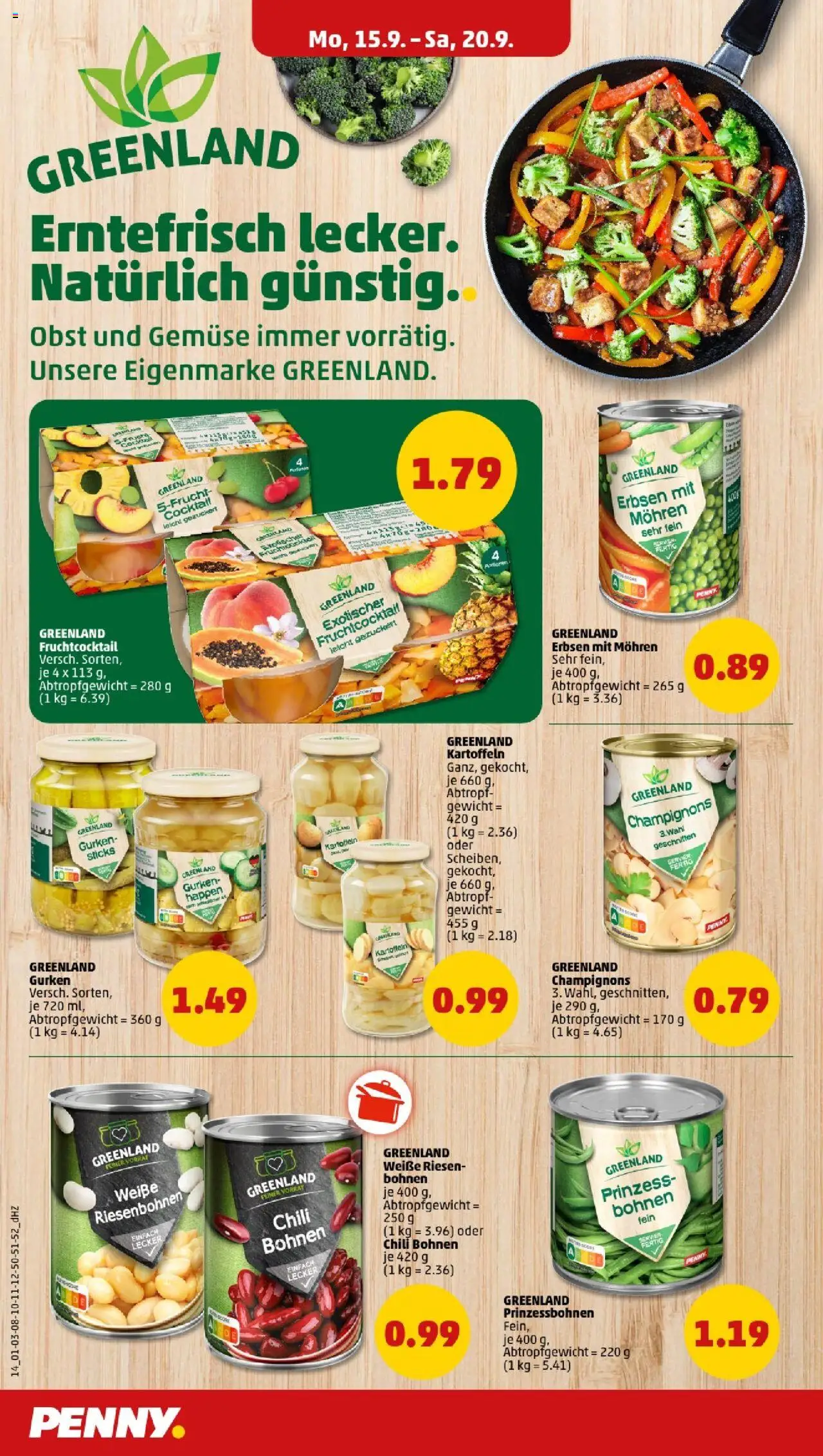 Penny - Mecklenburg-Vorpommern – gültig ab 15.09.2025 | Seite: 14 | Produkte: Gewicht, Kartoffeln, Obst, Gurken