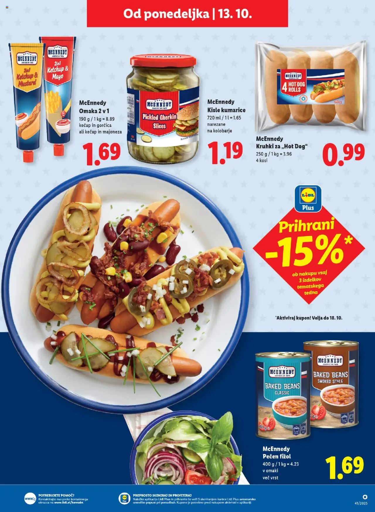 Novi Lidl katalog ponudbe – veljaven od 09.10.2025 | Stran: 43 | Izdelki: Kos, Gorčica, Kumarice, Majoneza