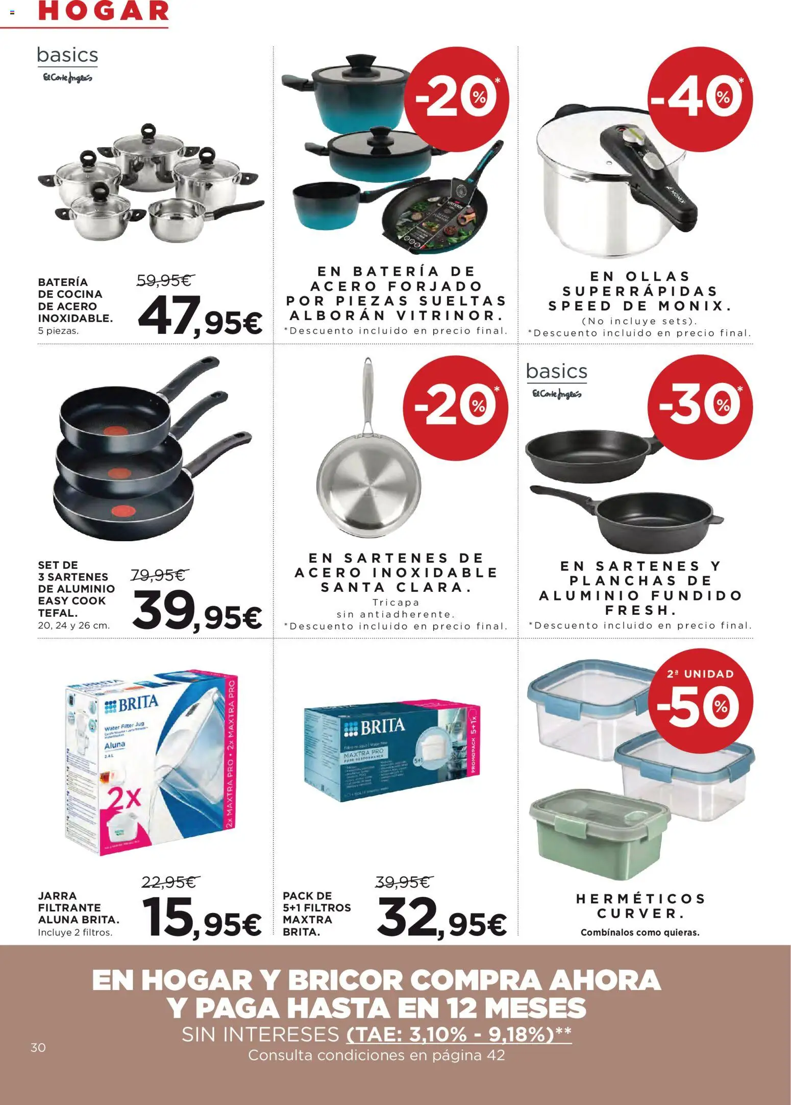 Hipercor catálogo │ válido desde el 12.03.2026 | Página: 30 | Productos: Cocina, Batería