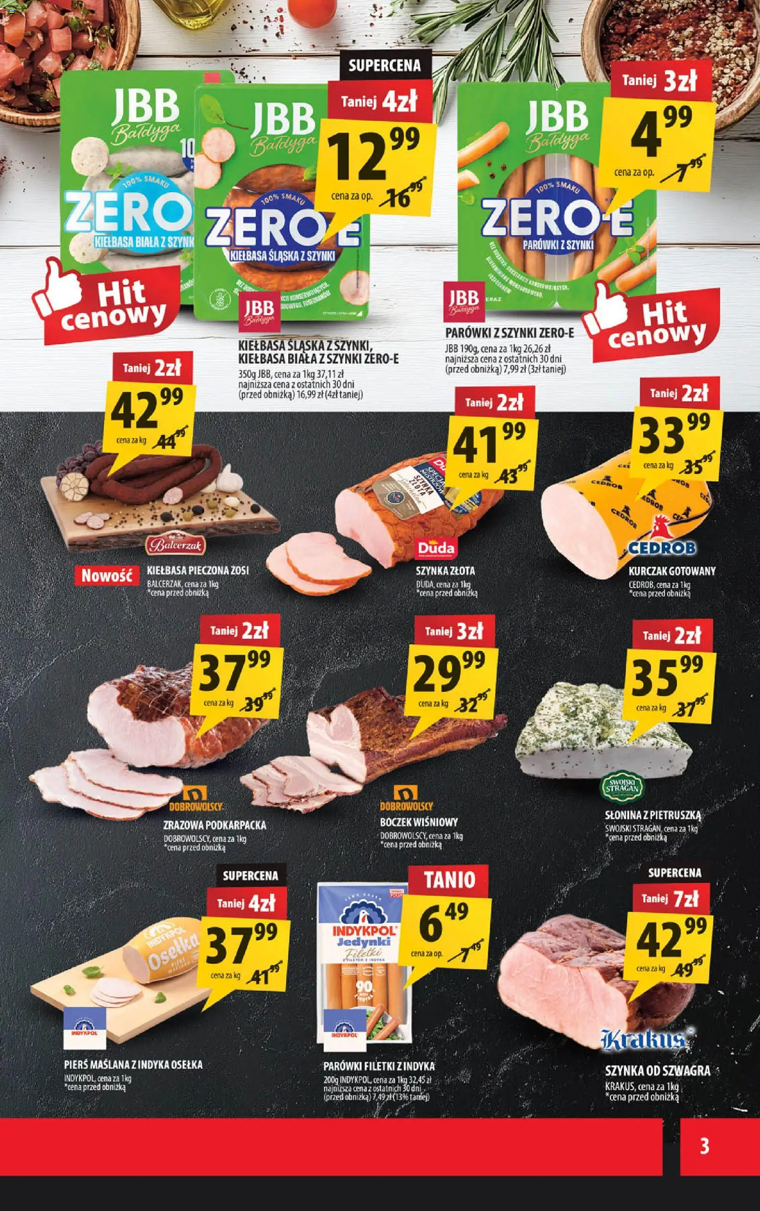 Arhelan gazetka od 13.03.2026 | Strona: 3 | Produkty: Kiełbasa, Pietruszka, Słonina, Parówki