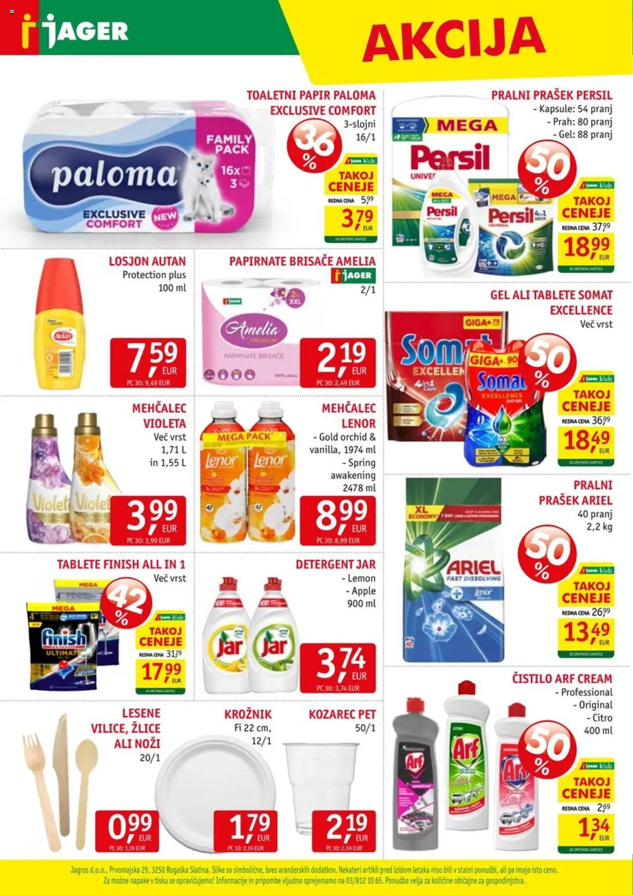 Jager katalog │ velja od 06.08.2025 | Stran: 14 | Izdelki: Pralni prašek, Toaletni papir, Kozarec, Papirnate brisače