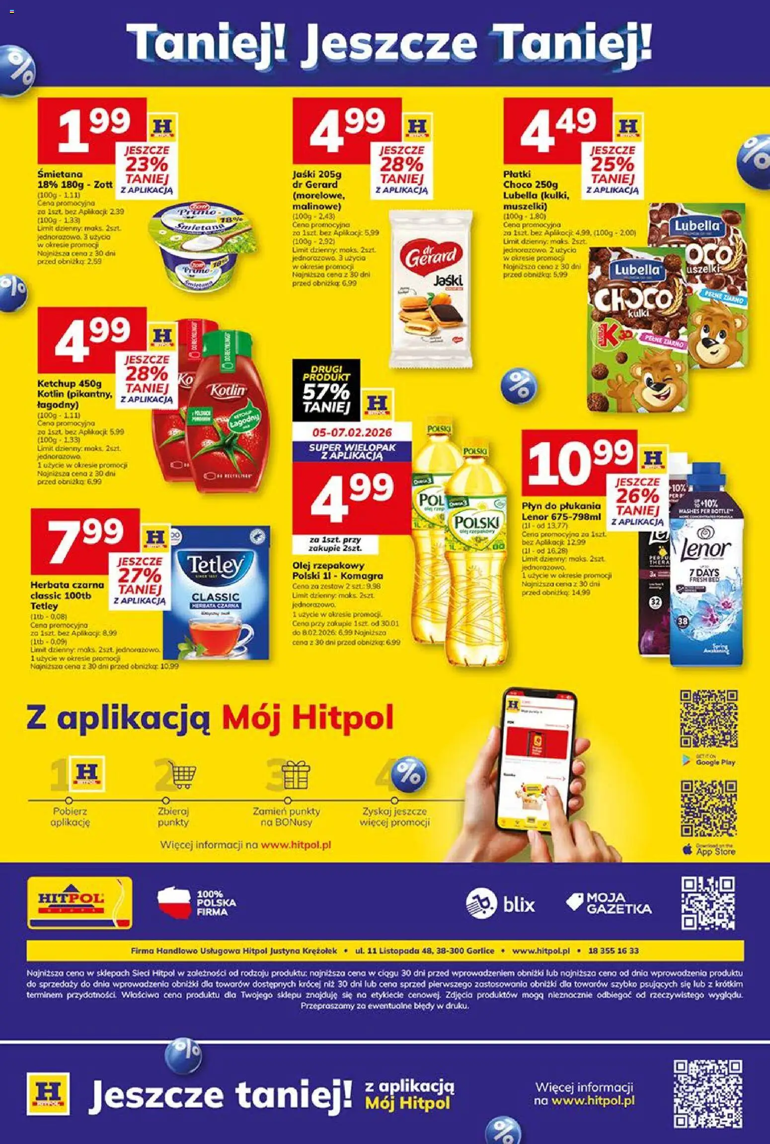 Hitpol Gazetka od 30.01.2026 | Strona: 12 | Produkty: Olej rzepakowy, Ketchup, Olej, Płatki