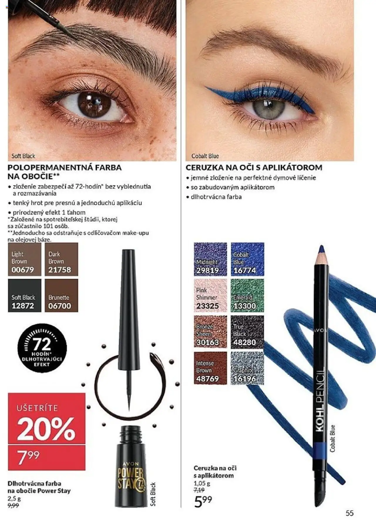 Nové Avon akcie – leták je platný od 01.10.2025 | Strana: 55 | Produkty: Ceruzka na oči, Ceruzka