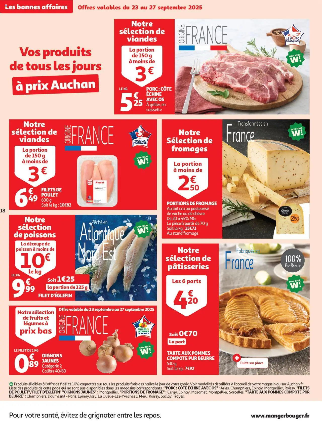  | Page: 18 | Produits: Pêche, Porc, Poisson, Tarte aux pommes