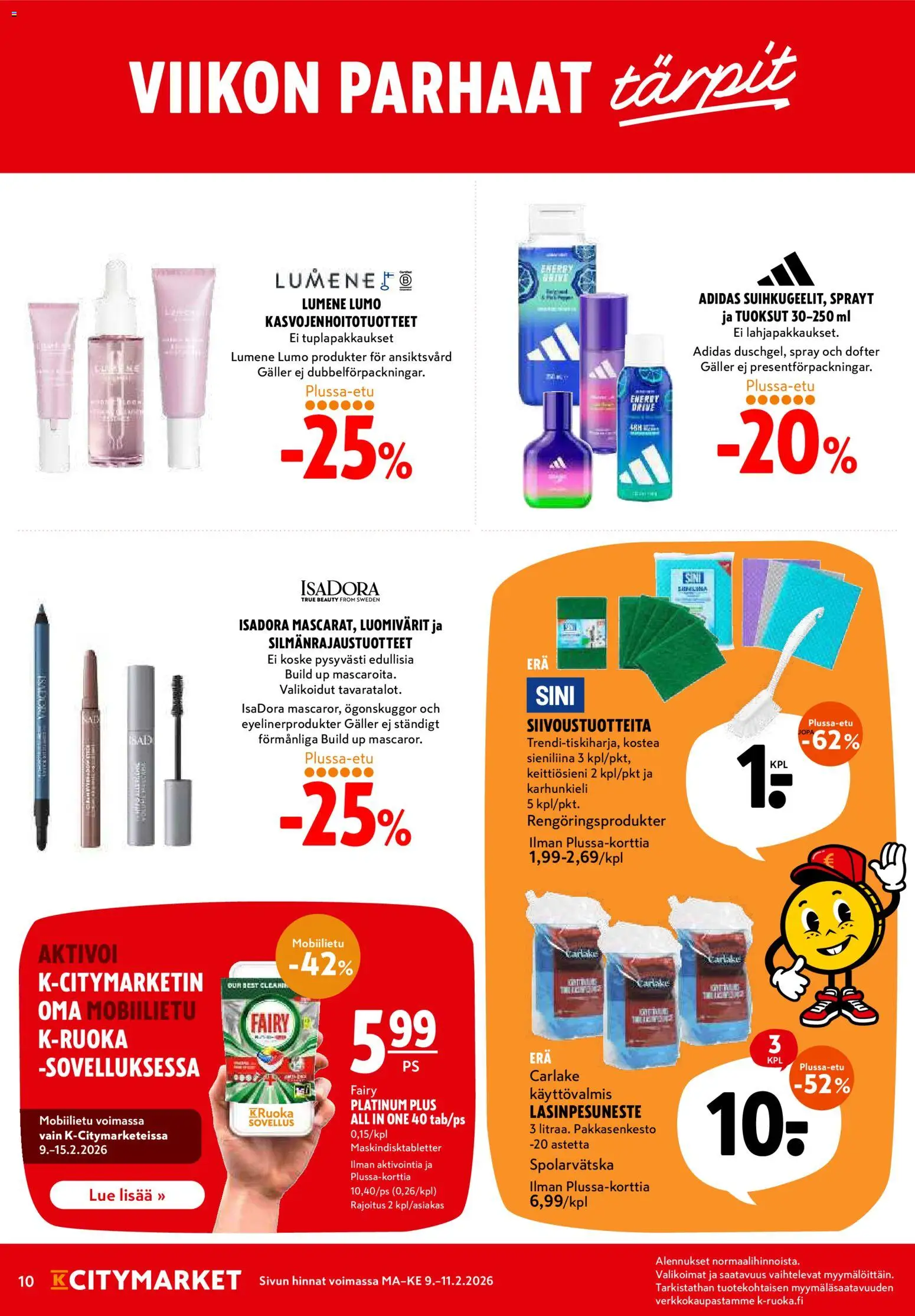 K-Citymarket tarjoukset – voimassa 09.02.2026 alkaen | Sivu: 10