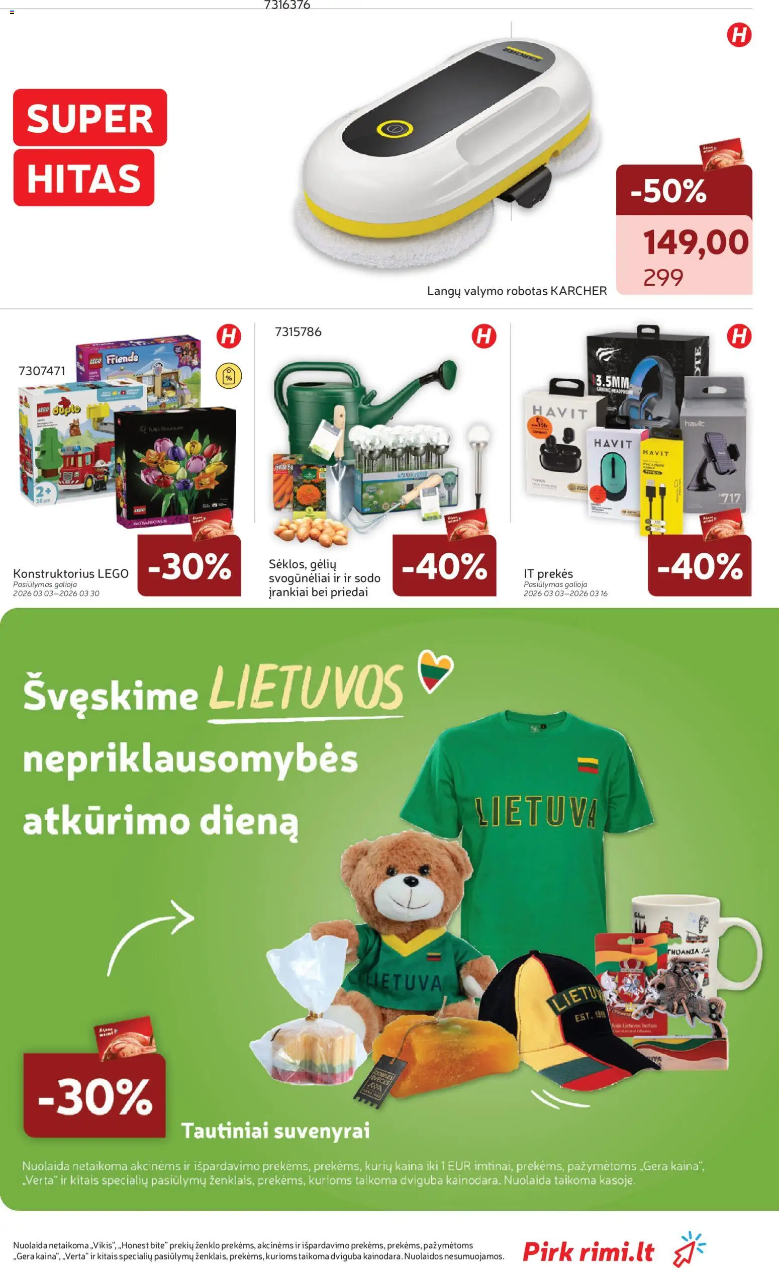 Rimi akcijos nuo 10.03.2026 | Puslapis: 43 | Prekių: Robotas