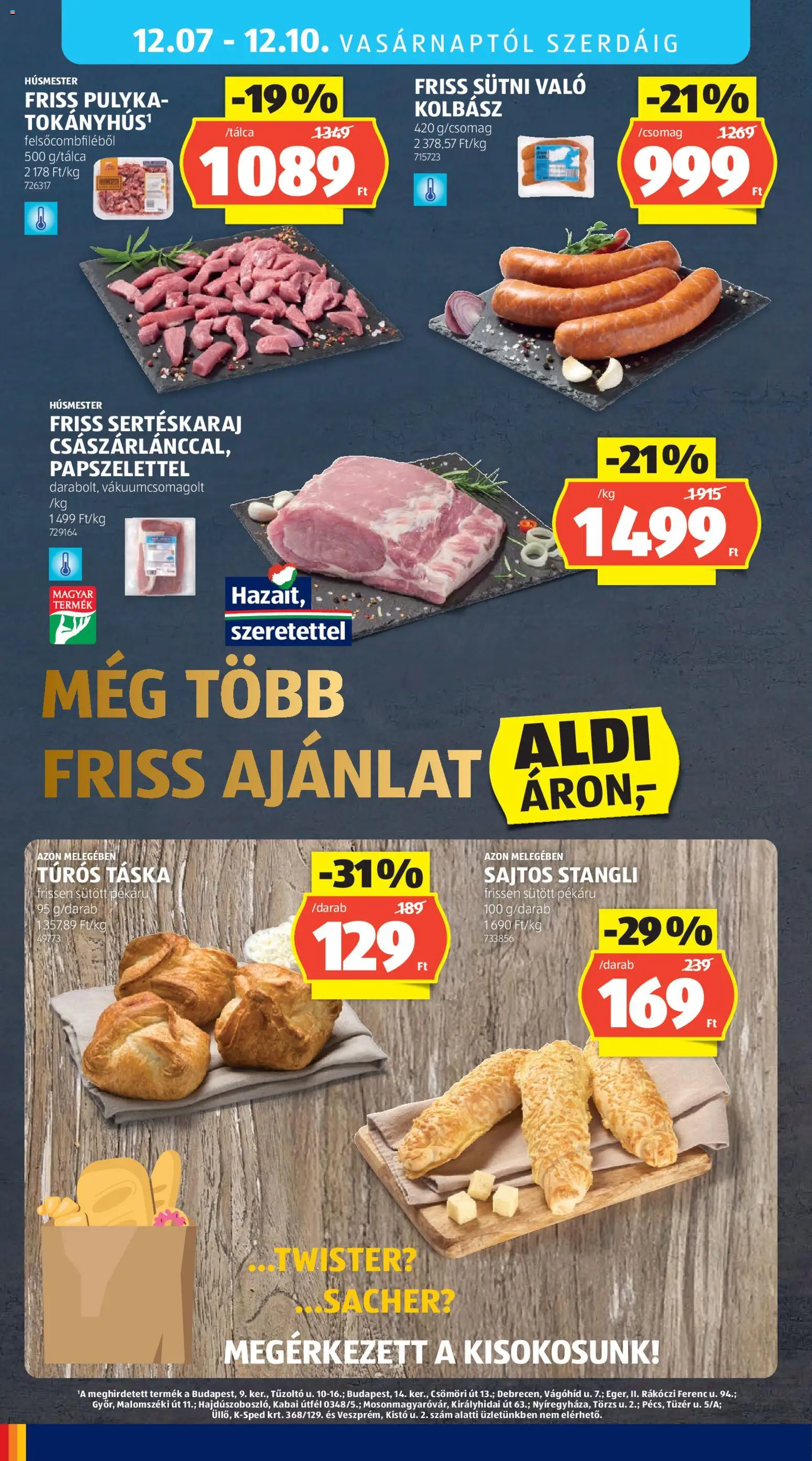 Aldi akciós ujság - amely érvényes a következő dátumtól: 04.12.2025 | Oldal: 40 | Termékek: Kolbász, Táska, Sertéskaraj, Sütni való kolbász