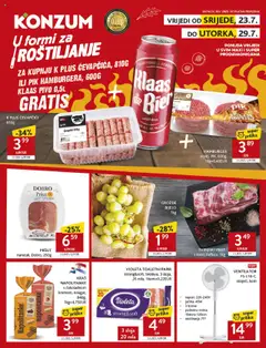 Konzum HR Akciós újság - amely érvényes a következő dátumtól: 23.07.2025