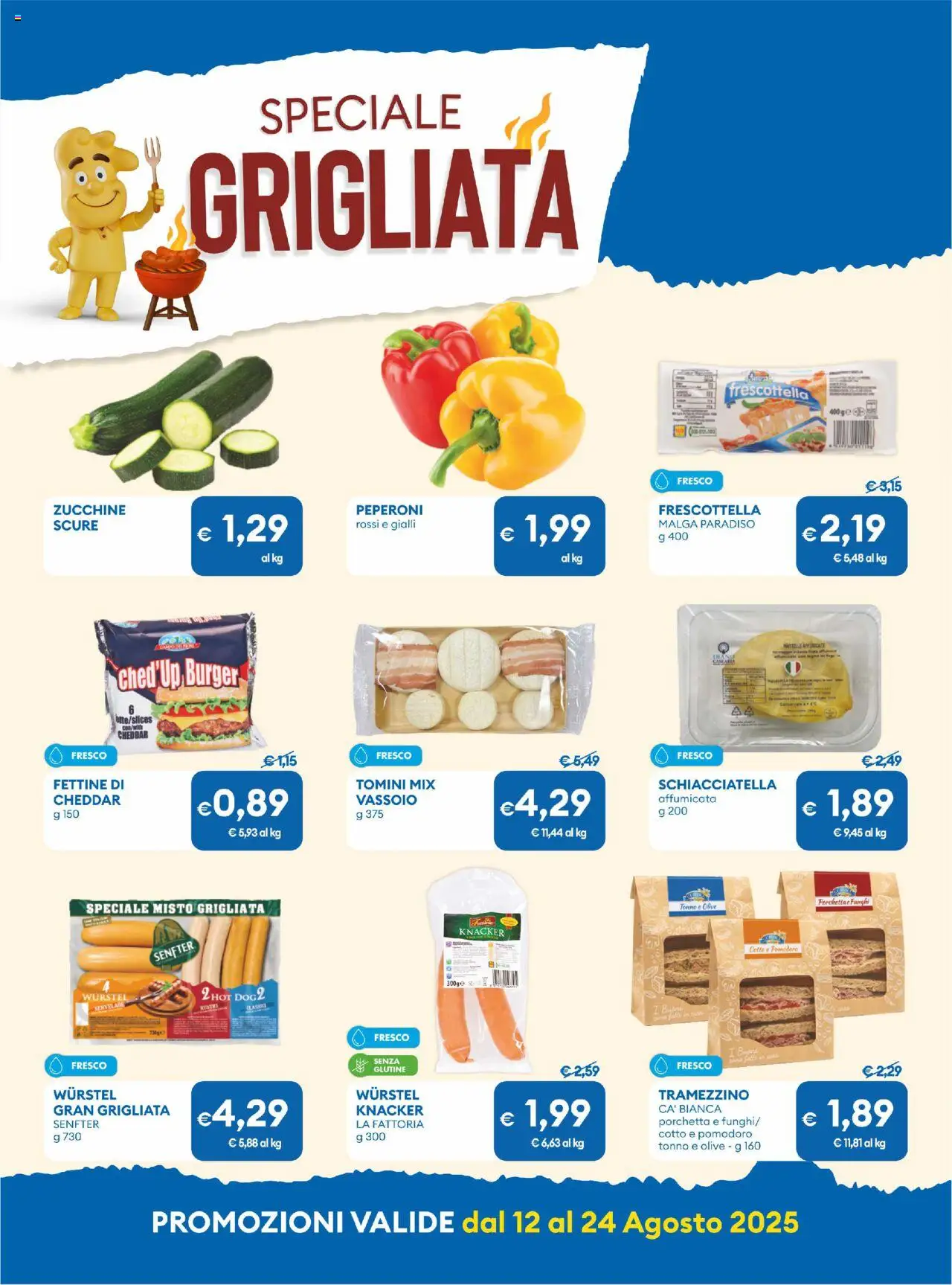 Volantino MD Discount del 12.08.2025 | Pagina: 3 | Prodotti: Peperoni, Pomodoro, Tonno, Tramezzino
