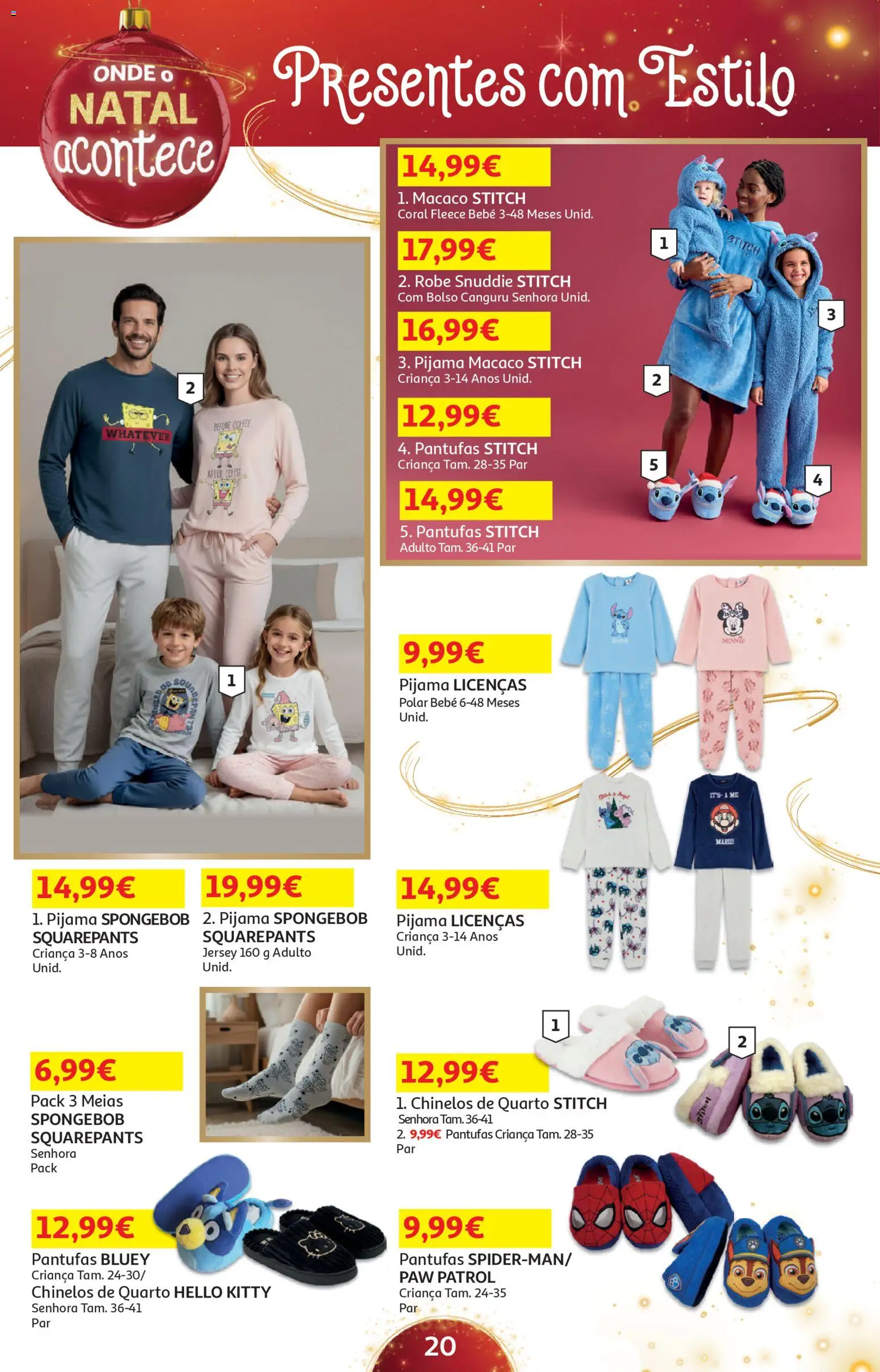 Auchan - Presentes │ válido de 05.12.2025 | Página: 20 | Produtos: Chinelos, Robe, Meias