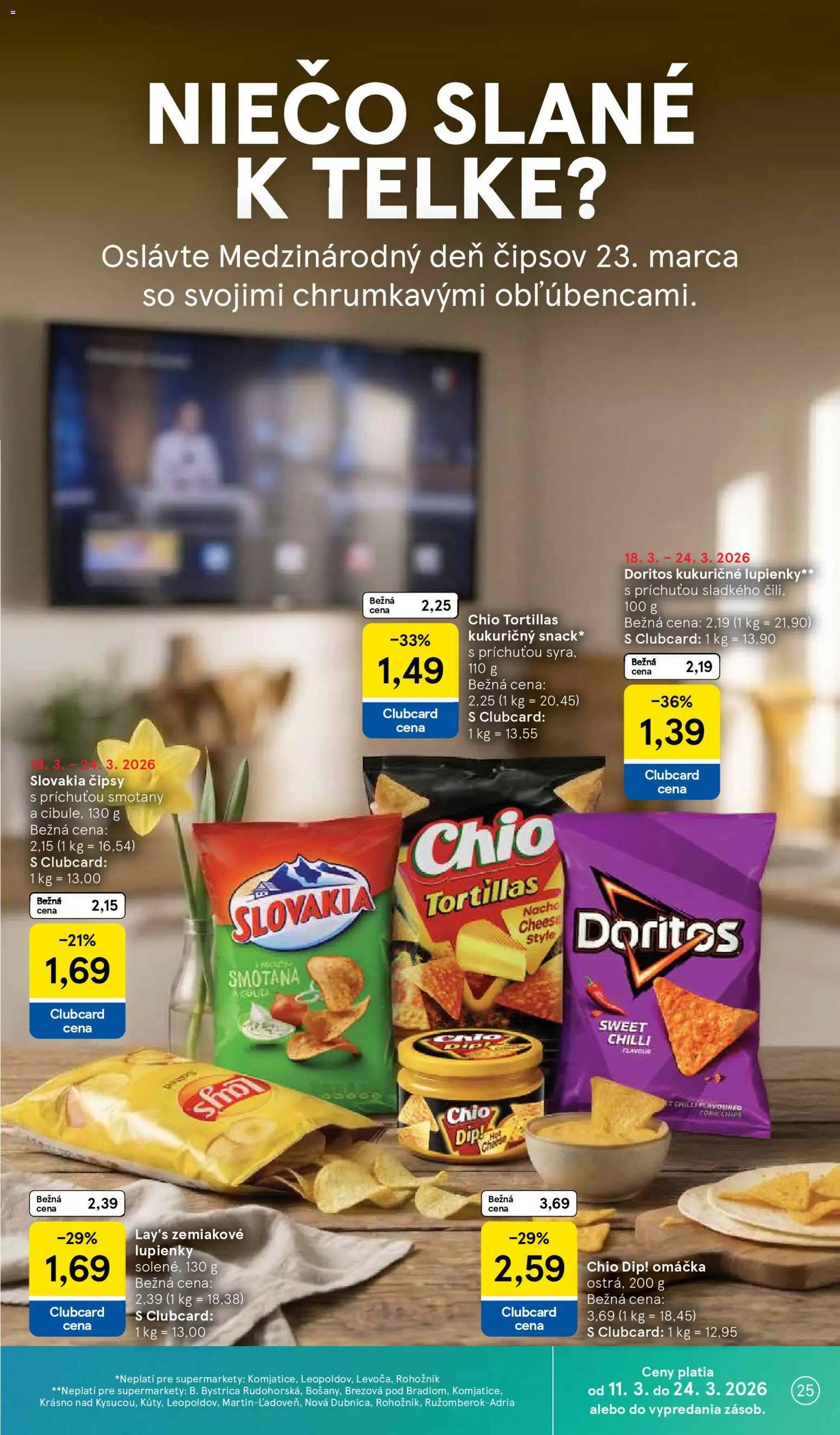 Nové Tesco akcie – leták je platný od 18.03.2026 | Strana: 25 | Produkty: Smotana, Chilli, Omáčka