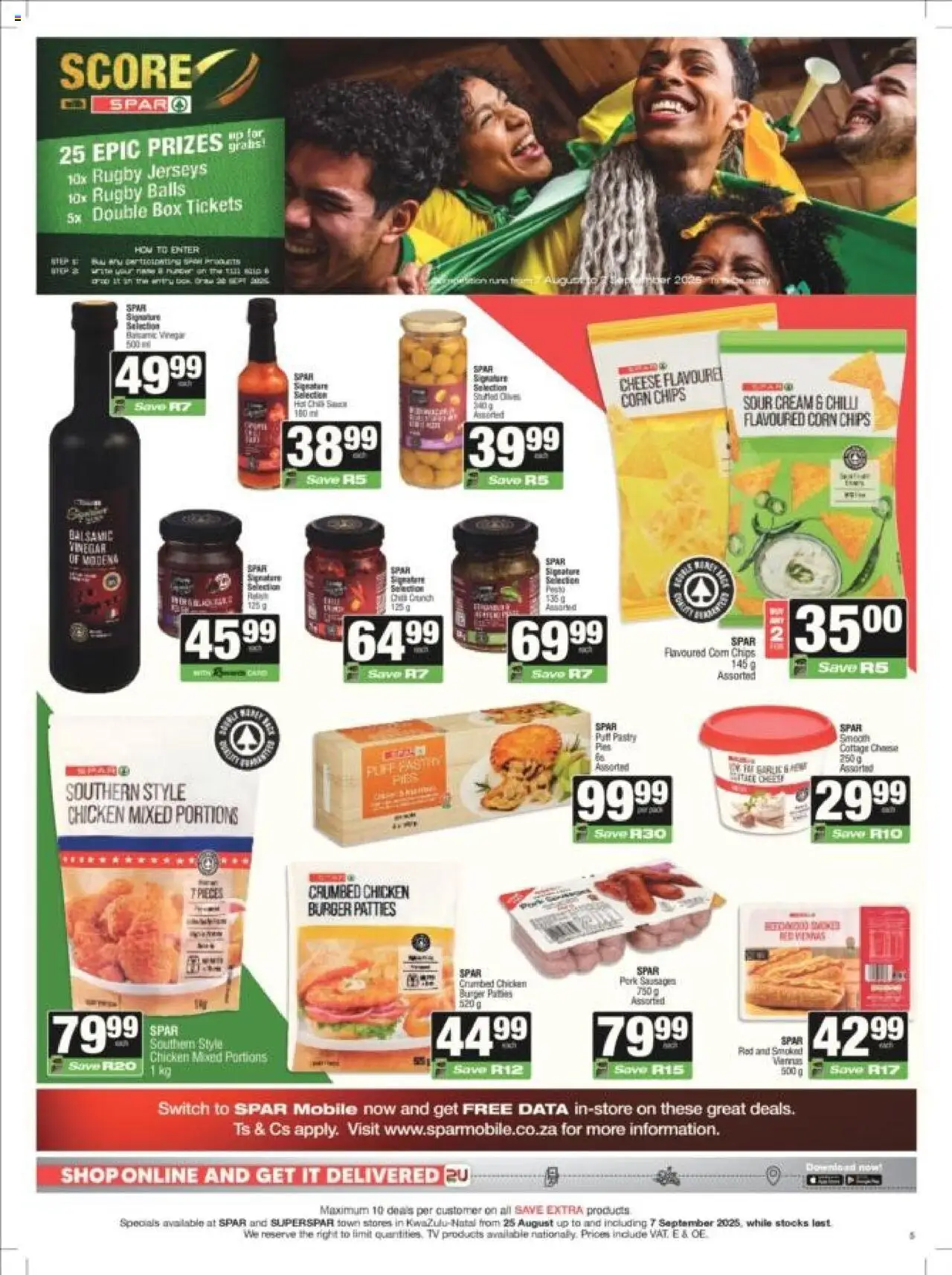 Superspar - Kwazulu-Natal - Weekly Specials │ valid from 25.08.2025 | Page: 5 | Products: Data, Vinegar, Chicken, Cream