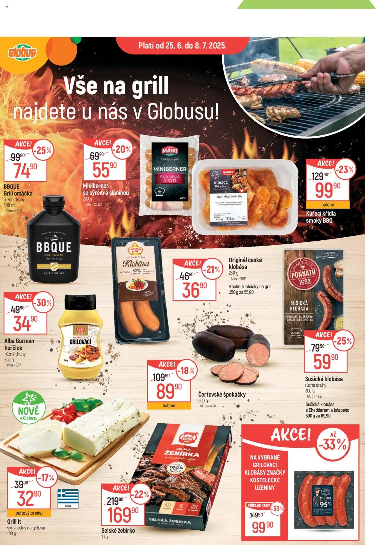 Globus leták - Chomutov od 25.06.2025 | Strana: 15 | Produkty: Gril, Kuřecí Křídla, Maso, Klobásky