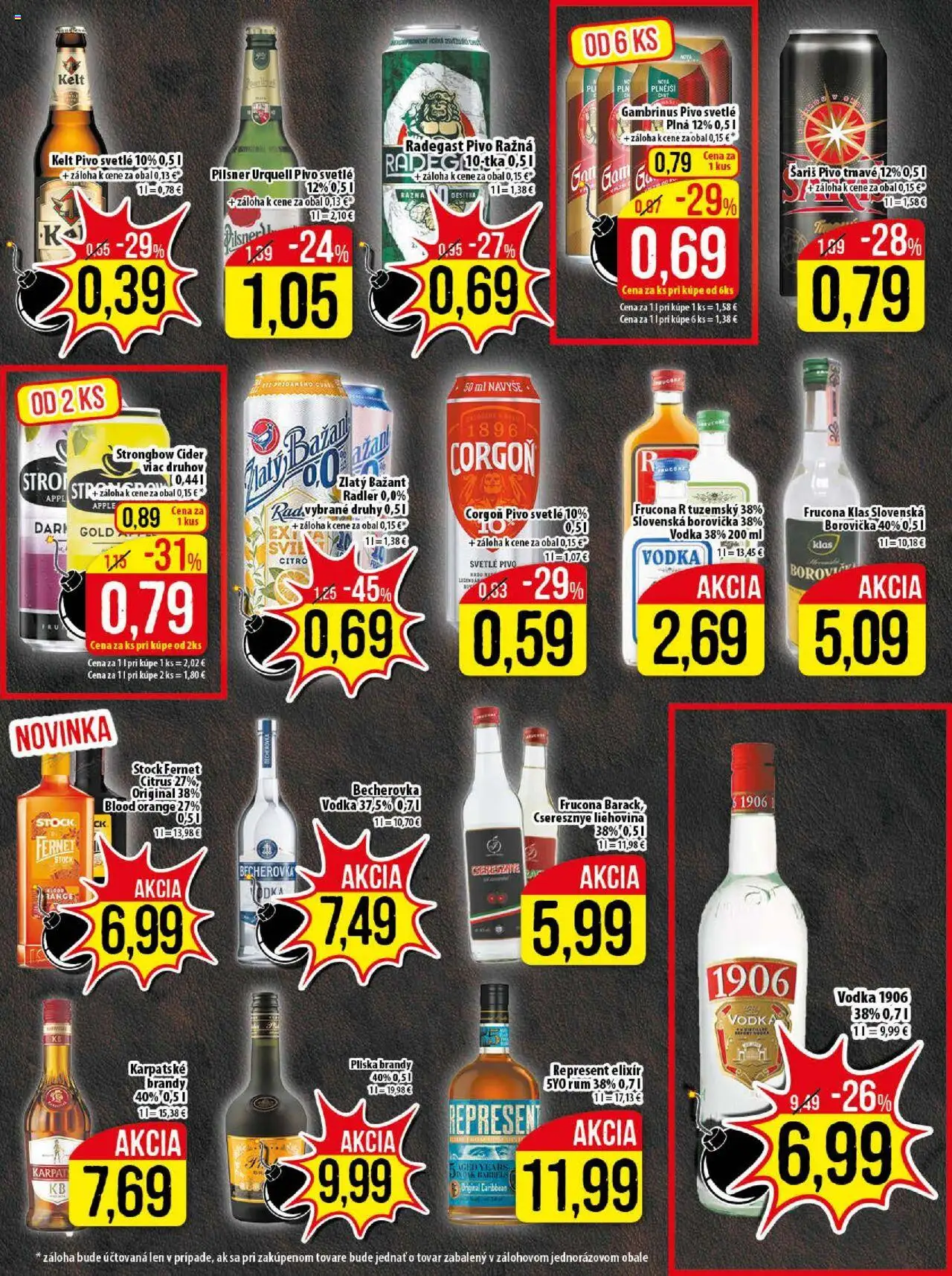 Klas leták │ platný od 21.07.2025 | Strana: 18 | Produkty: Šariš, Strongbow, Brandy, Rum