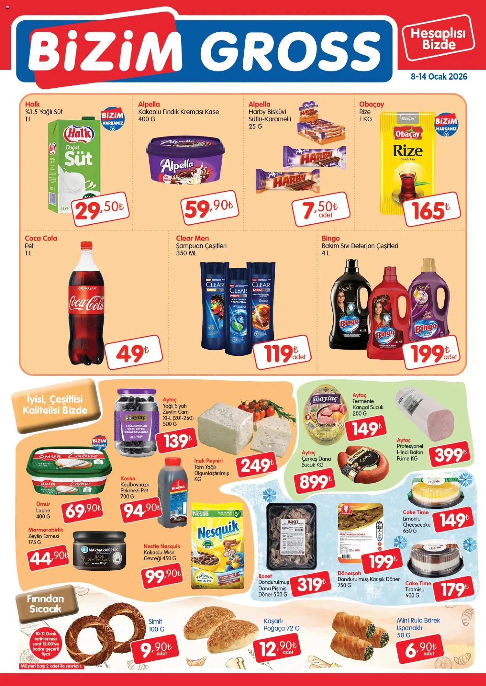 Bizim Toptan - Bizim Gross Fırsat Bülteni - 08.01.2026 tarihinden itibaren geçerlidir | Sayfa: 2 | Ürünler: Fındık, Mısır, Ocak, Sucuk