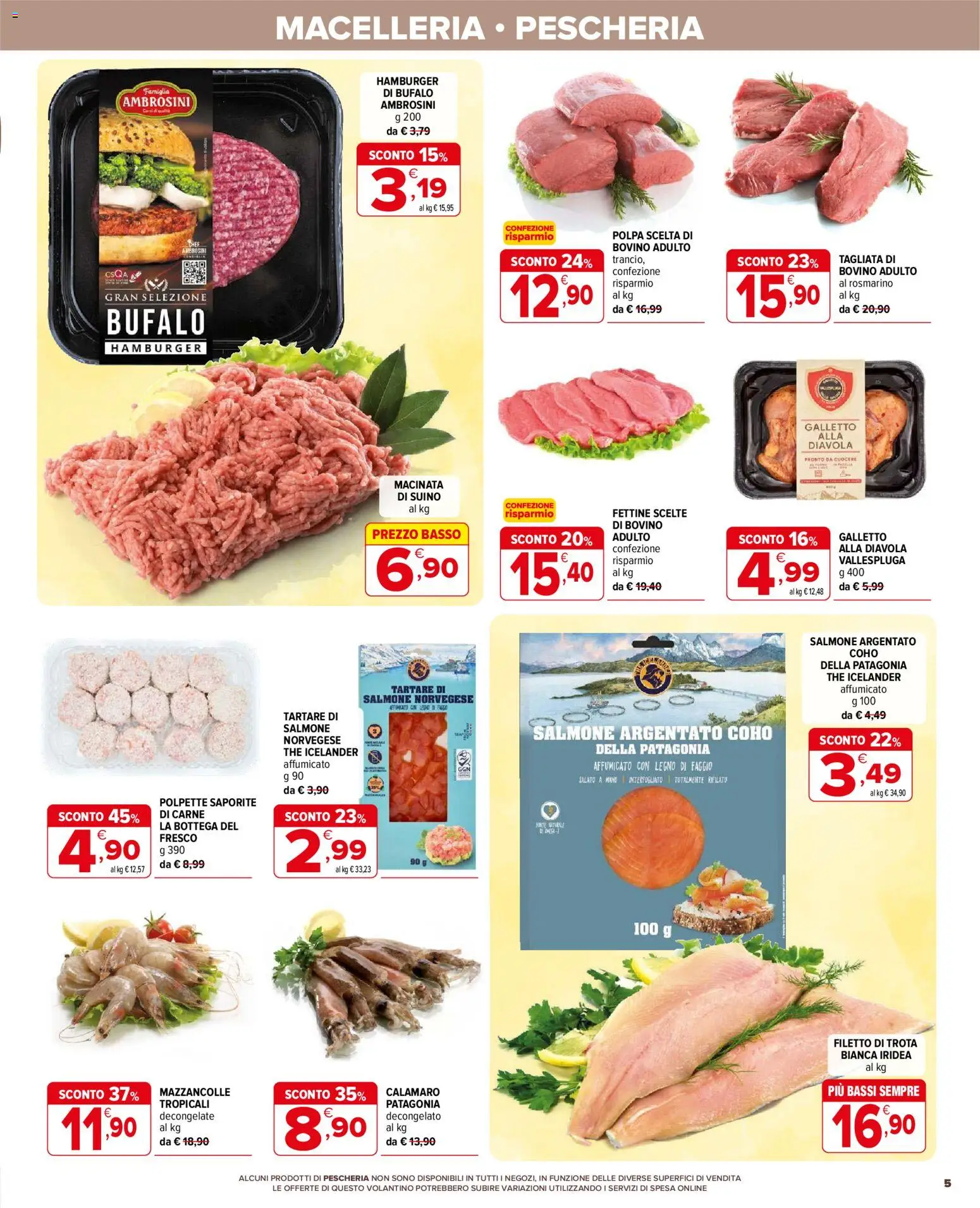 Volantino Iperal del 18.02.2026 | Pagina: 5 | Prodotti: Rosmarino, Mazzancolle, The, Hamburger
