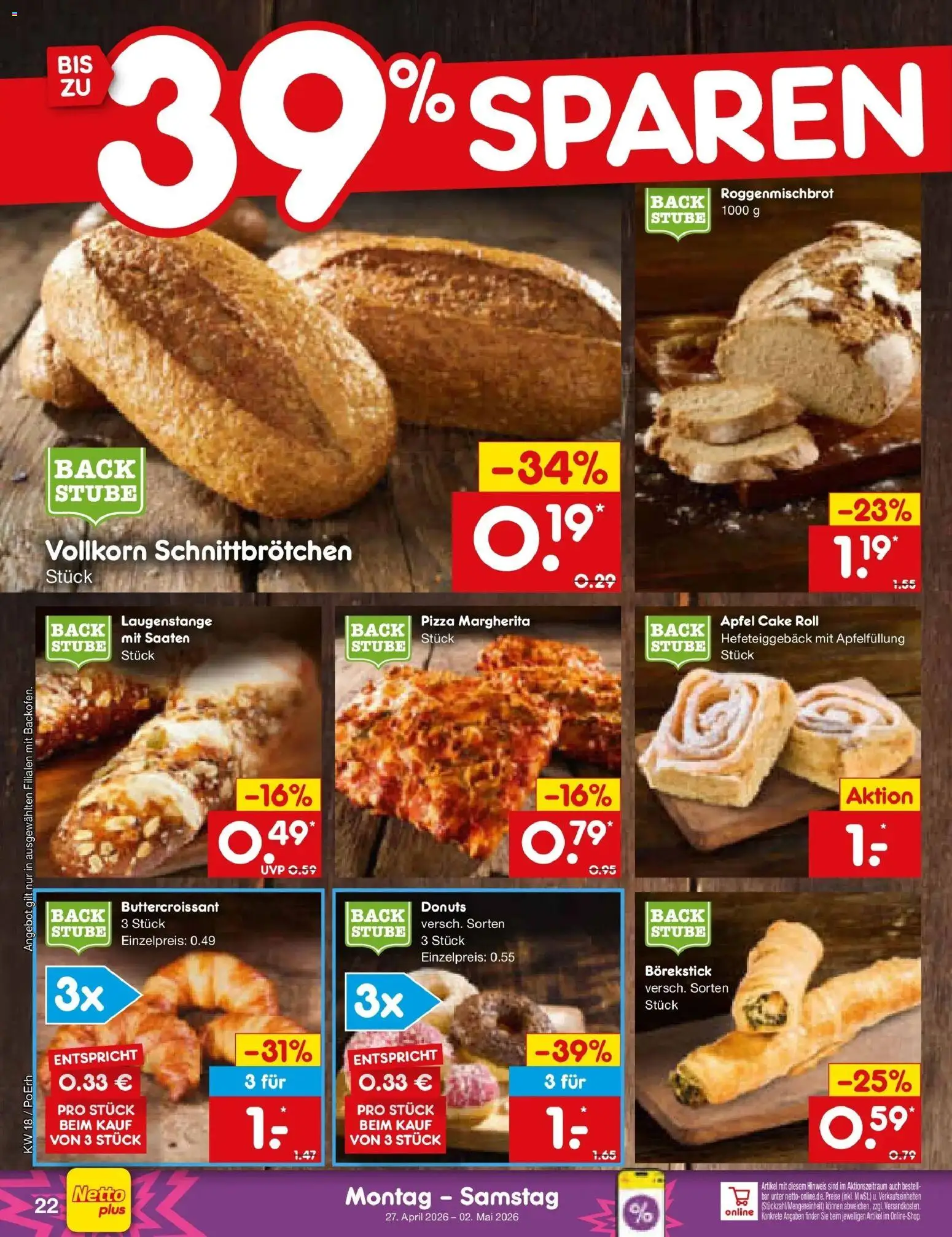 Netto Marken-Discount Prospekt Selb	 – gültig ab 27.04.2026 | Seite: 30 | Produkte: Äpfel, Donuts, Pizza