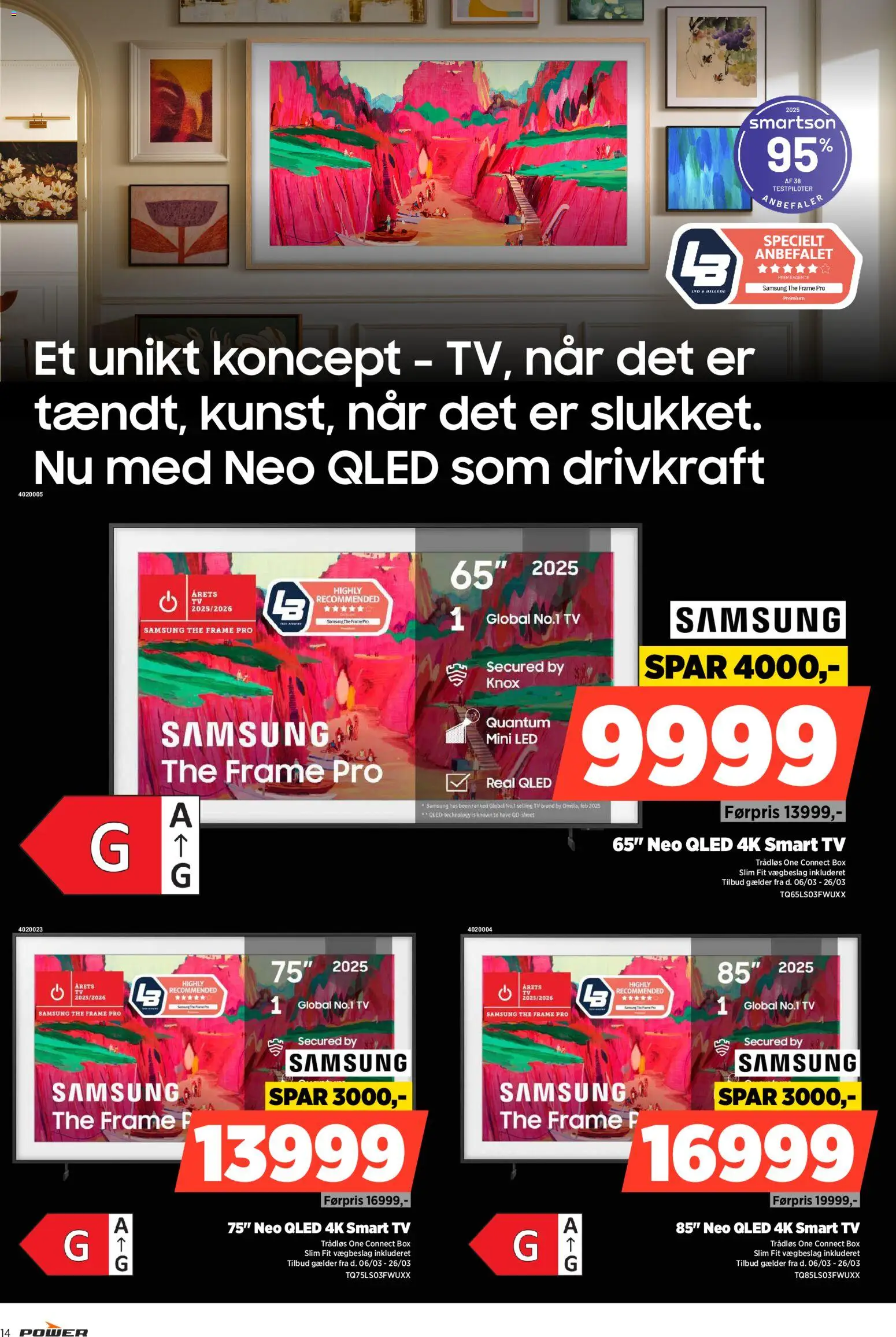 Power tilbudsavis – gyldig fra 20.03.2026 | Side: 14 | Produkter: Smart TV, Is, TV, Søm