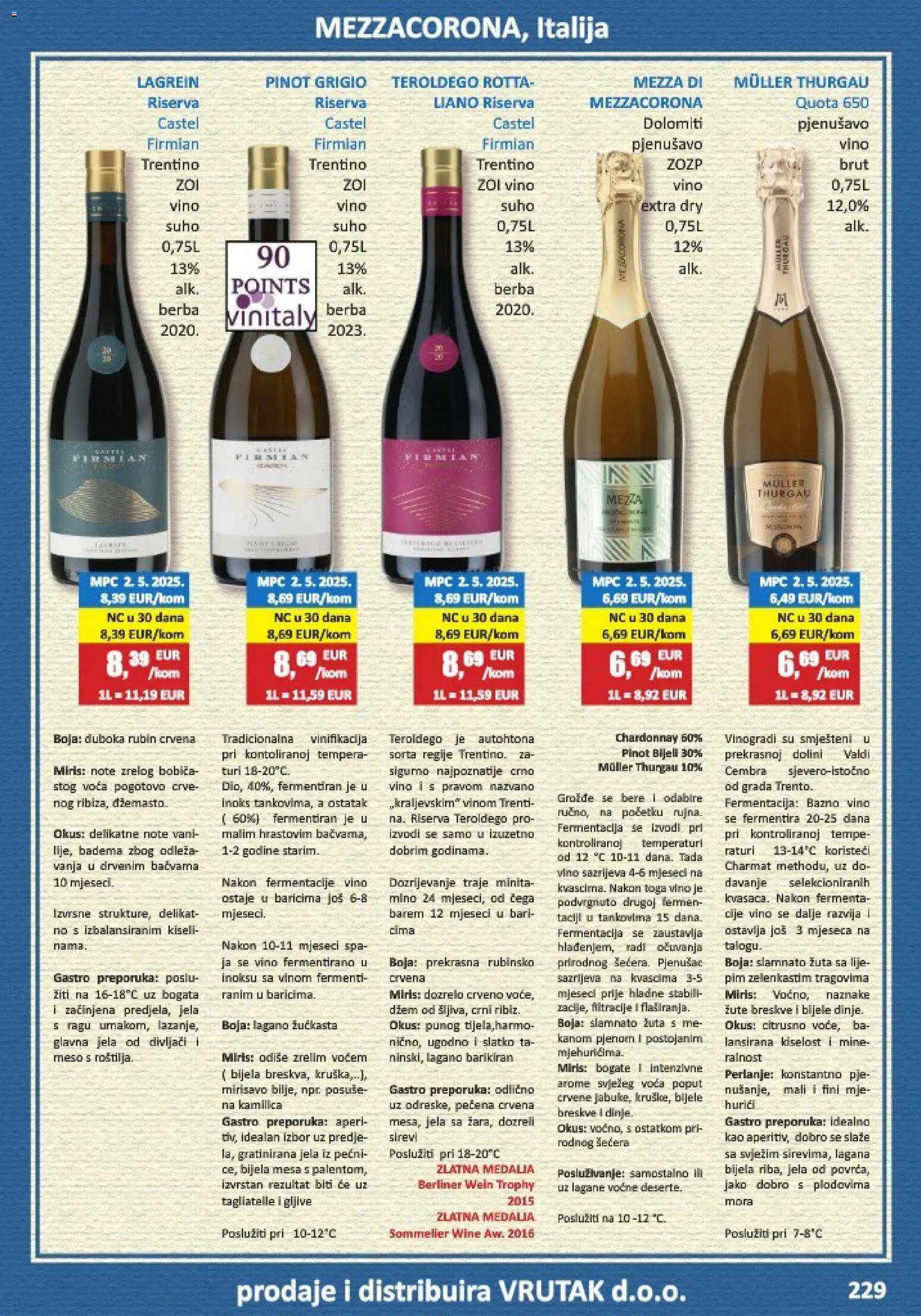 Vrutak katalog | vrijedi od 01.11.2025 | Stranica: 229 | Proizvodi: Vino, Voda, Džem, Grožđe