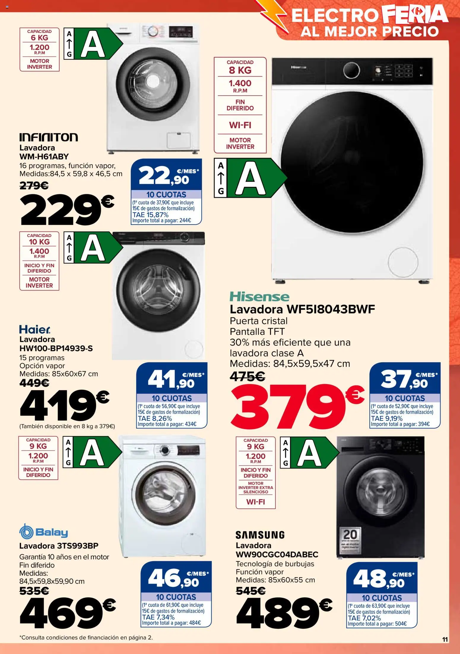 Carrefour folleto │ válido desde el 28.10.2025 | Página: 11 | Productos: Lavadora