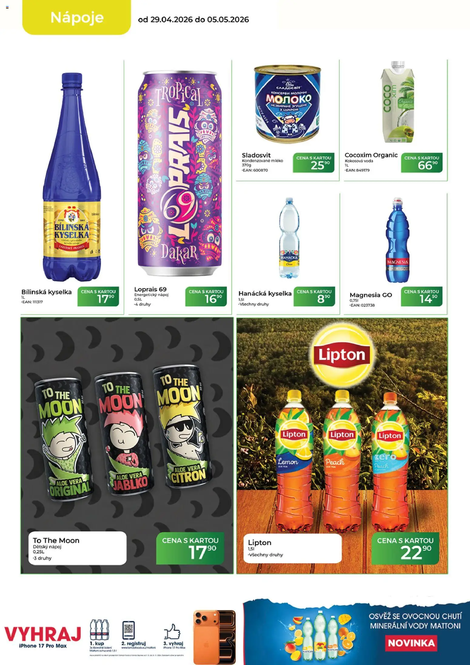 Tamda Foods leták od 29.04.2026 | Strana: 12 | Produkty: Voda, Energetický nápoj, Citron, Aloe vera