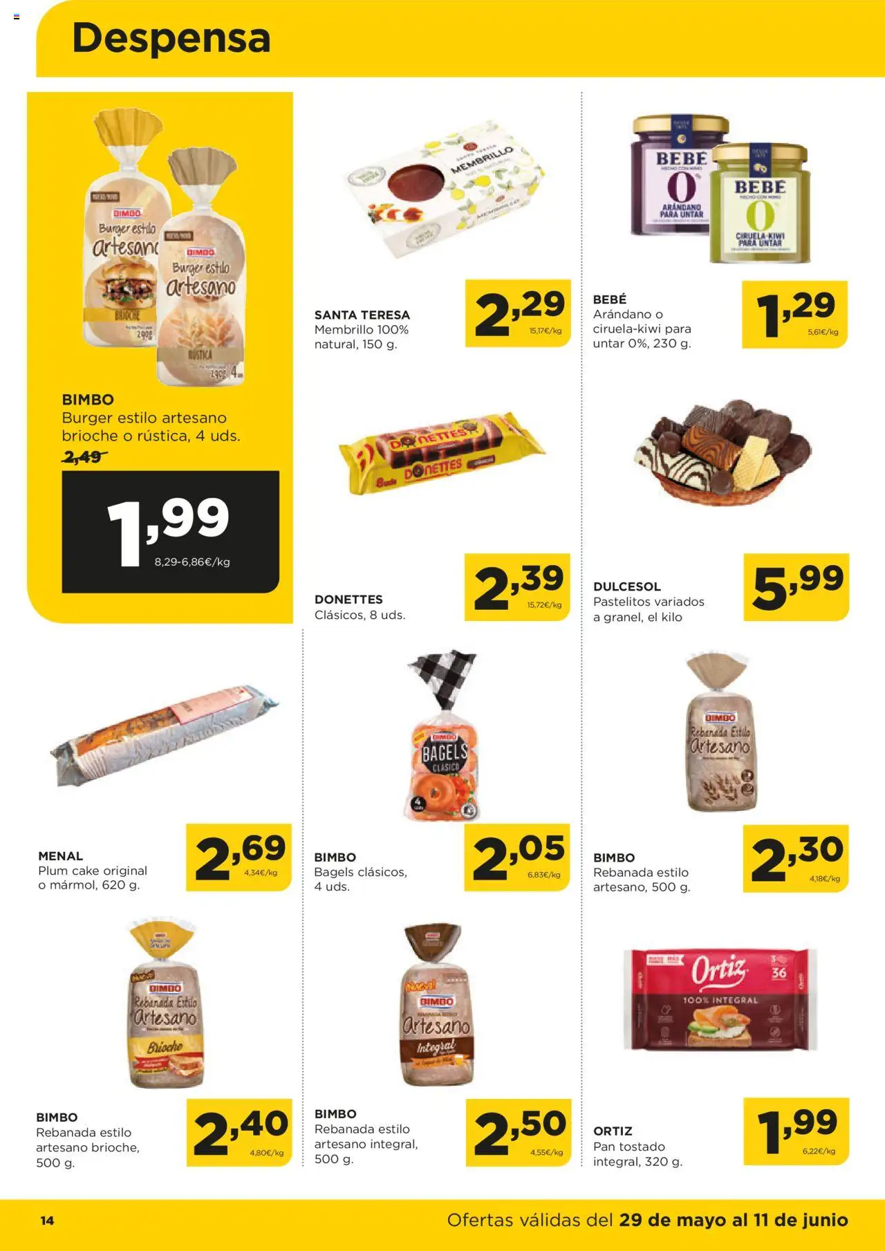 Alimerka folleto Castilla y León │ válido desde el 29.05.2025 | Página: 14 | Productos: Pan