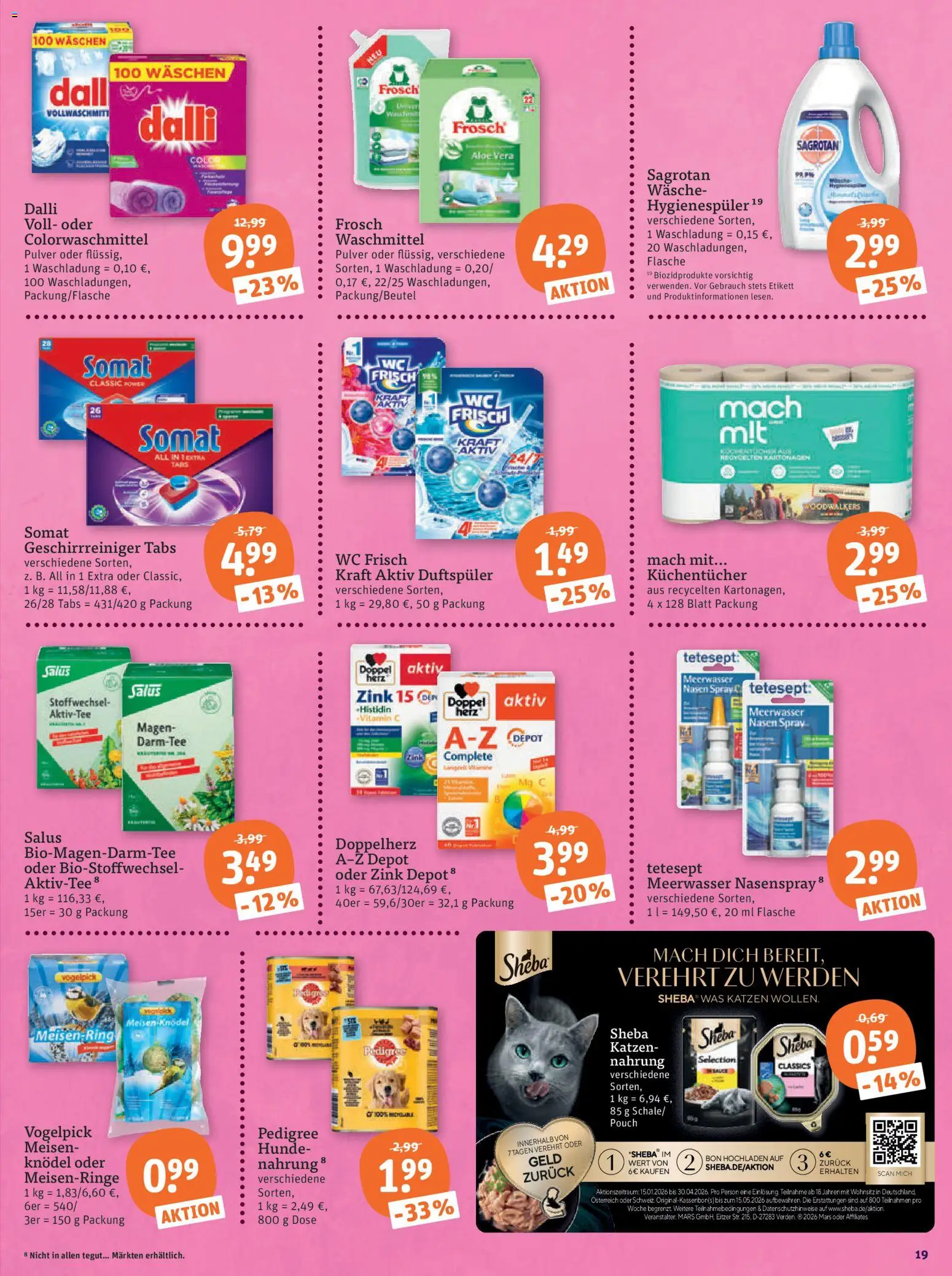 Tegut Prospekt 	 – gültig ab 02.02.2026 | Seite: 21 | Produkte: Sheba, Mars, Waschmittel, Pedigree