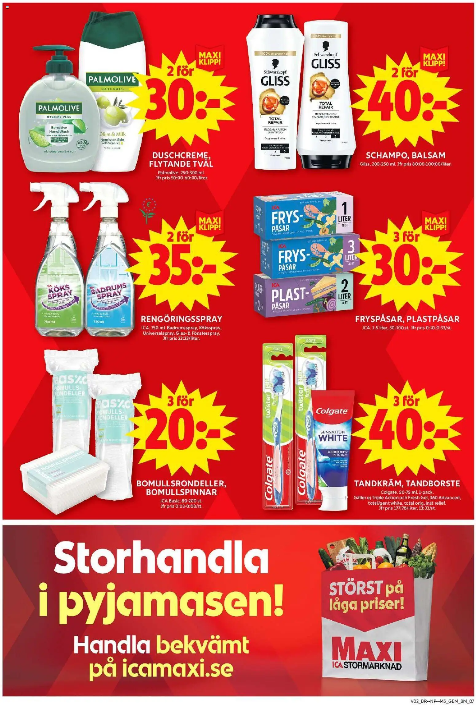 ICA Maxi reklamblad aktuell från 05.01.2026 | Sida: 7 | Produkter: Gem, Tvål, Galler, Rengöringsspray