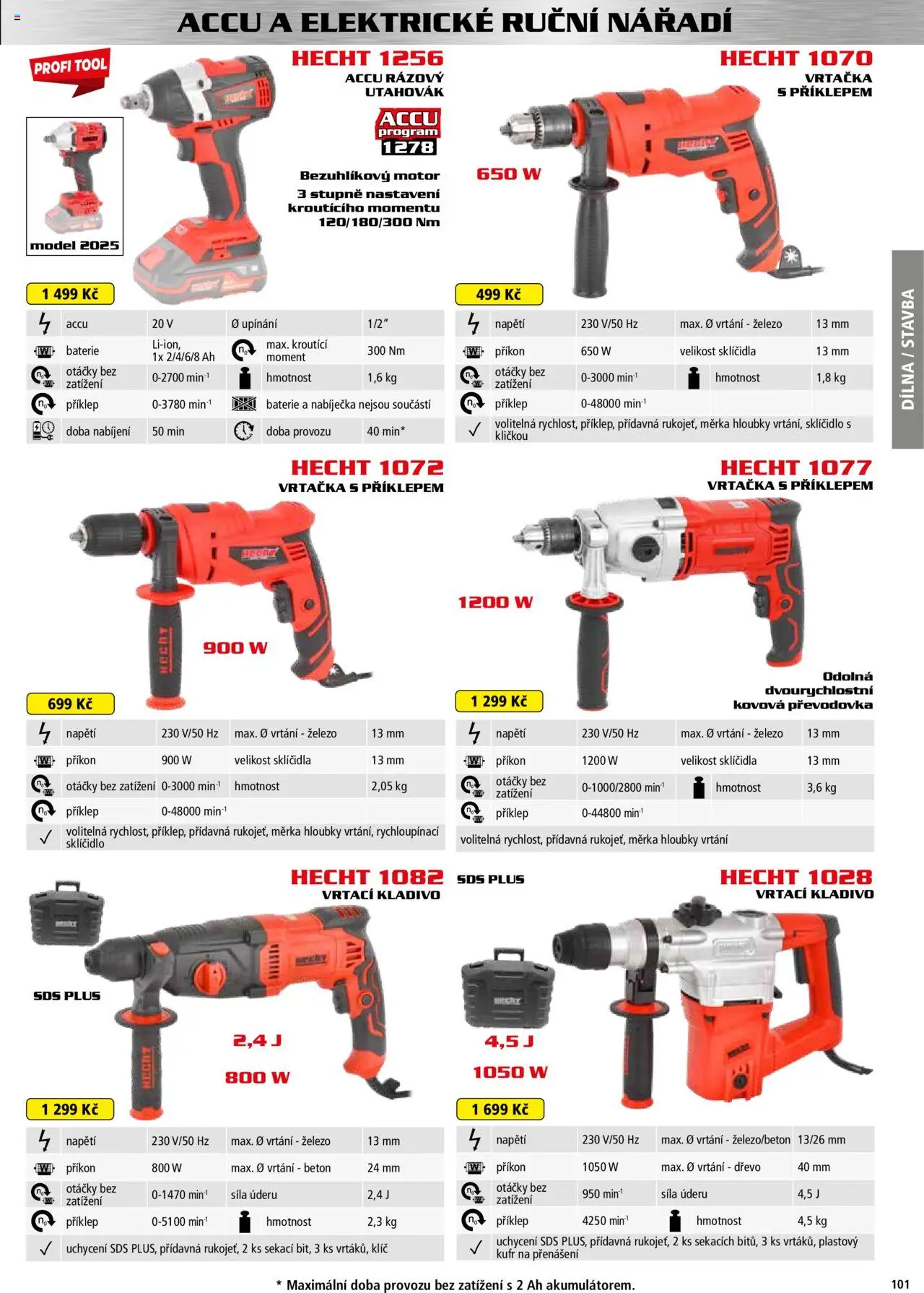Hecht katalog - Jaro-léto 2025 od 22.04.2025 | Strana: 101 | Produkty: Hecht, Nářadí, Kladivo, Baterie