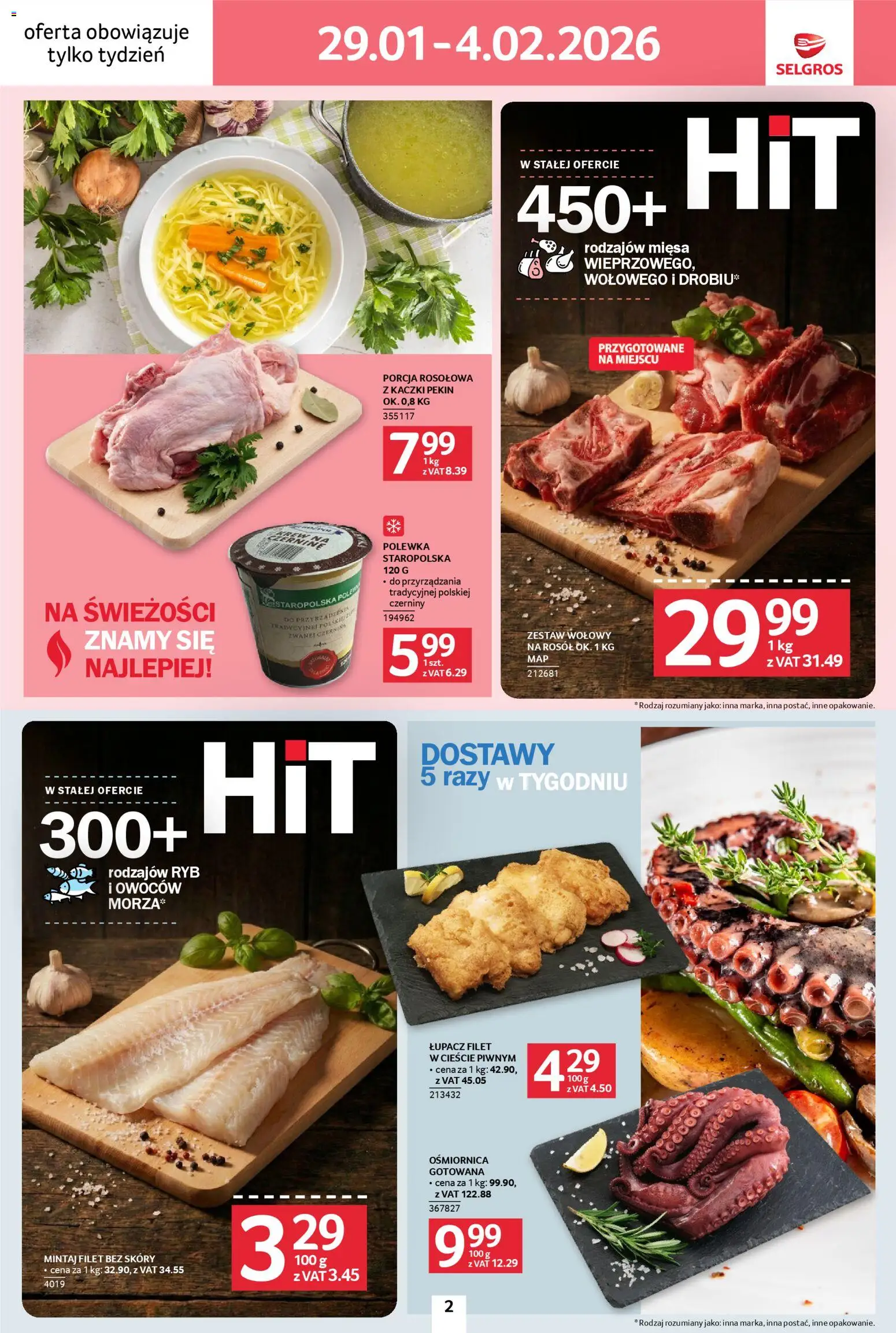 Selgros cash&carry Gazetka - Jeszcze więcej super promocji od 29.01.2026 | Strona: 2 | Produkty: Mintaj