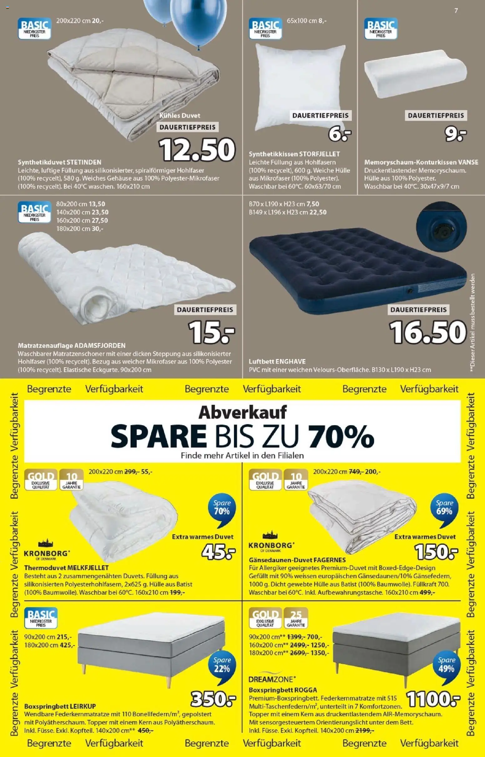 JYSK aktionen – gültig ab 14.04.2026 | Seite: 7 | Produkte: Topper, Matratzenschoner, Hülle, Boxspringbett