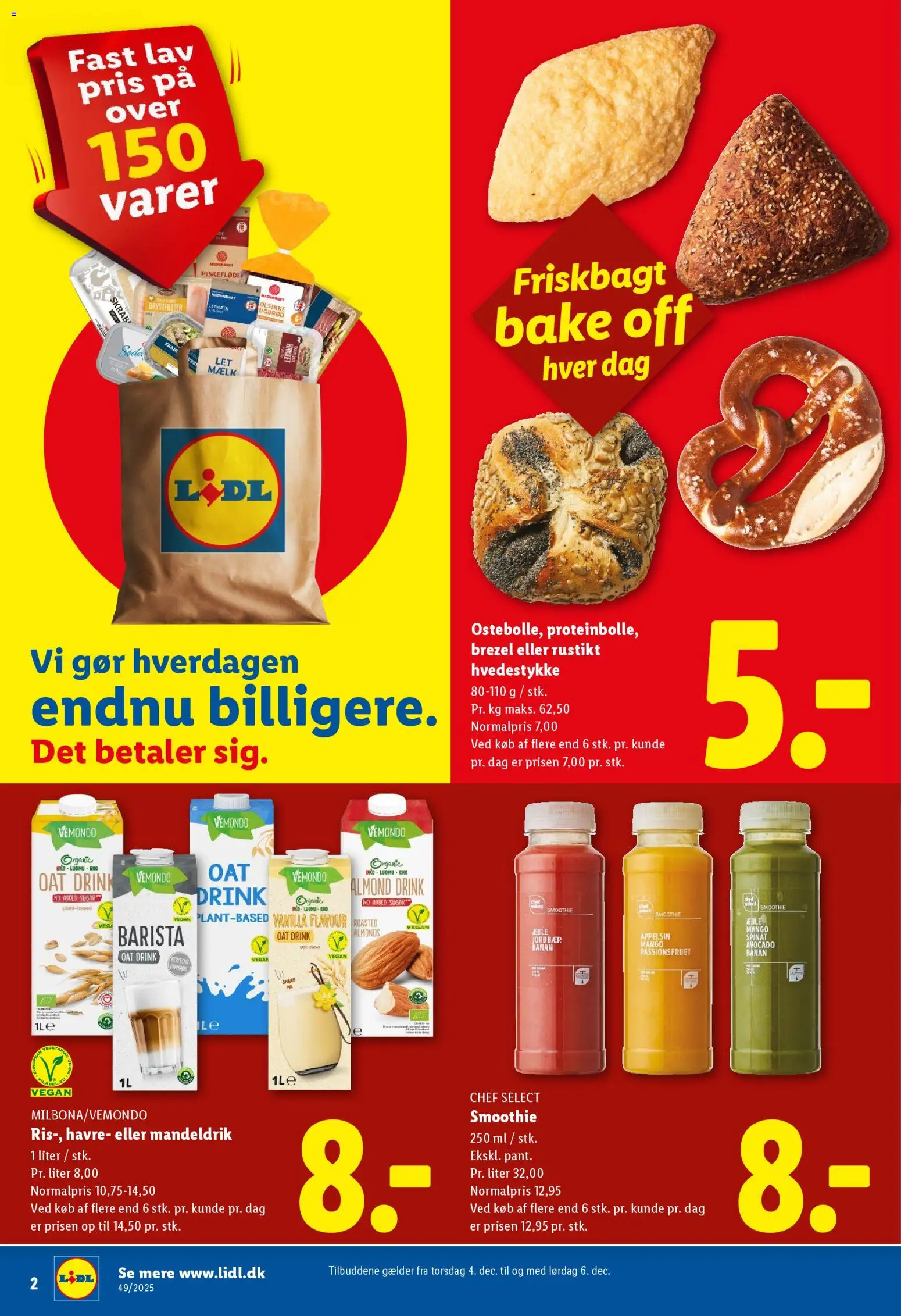 Lidl tilbudsavis – gyldig fra 04.12.2025 | Side: 2 | Produkter: Mango, Mandeldrik, Smoothie, Spinat