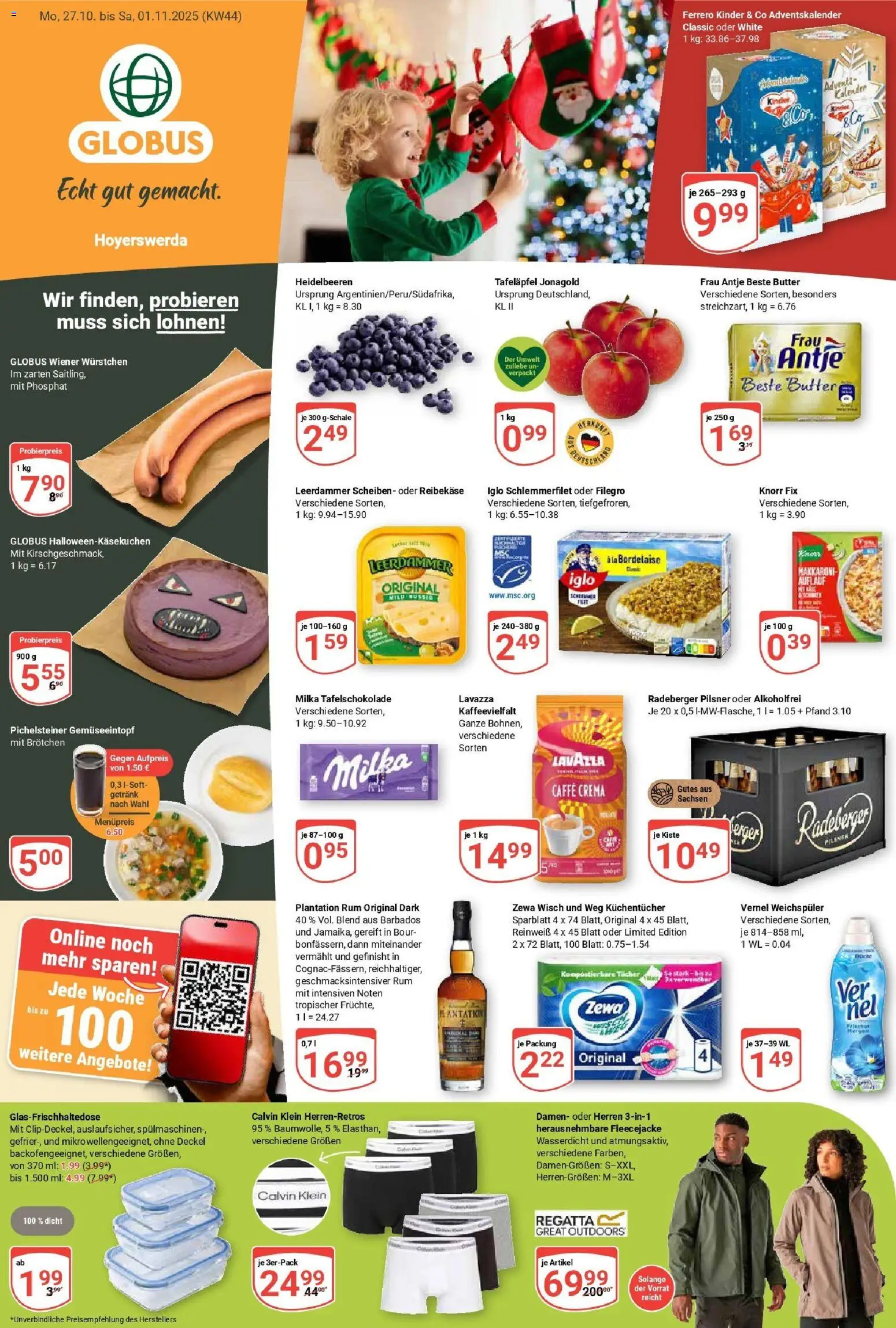 Globus prospekt Hoyerswerda	 – gültig ab 26.10.2025 | Seite: 3 | Produkte: Knorr fix, Leerdammer, Heidelbeeren, Weichspüler