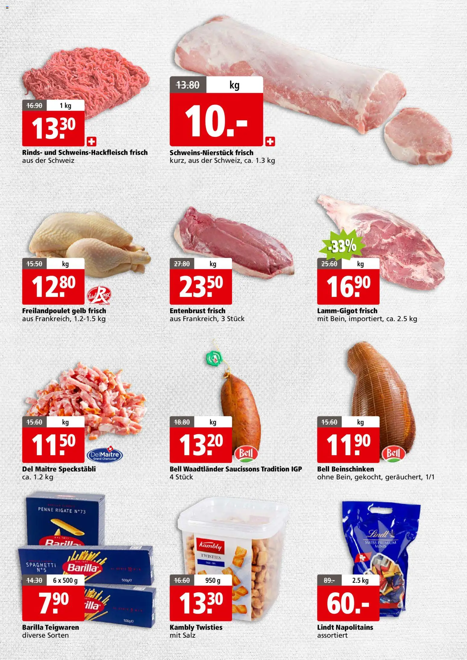 Aligro actionen Business Chavannes, Matran, Genf, Sitten – gültig ab 23.03.2026 | Seite: 3 | Produkte: Barilla, Teigwaren, Salz