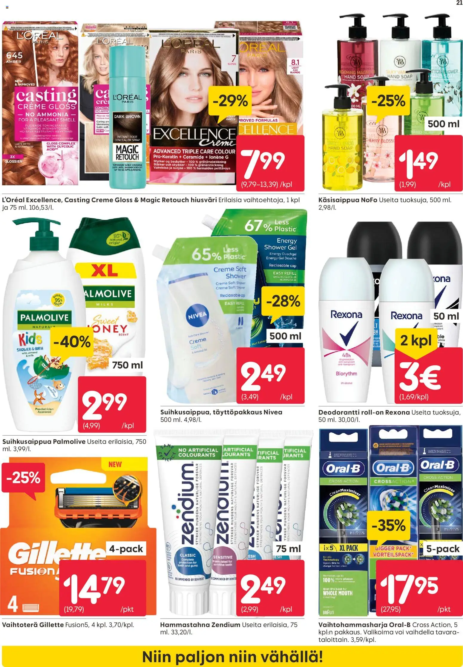 Rusta tarjoukset – voimassa 07.04.2026 alkaen | Sivu: 21 | Tuotteet: Hiusväri, Deodorantti, Hammastahna, Käsisaippua