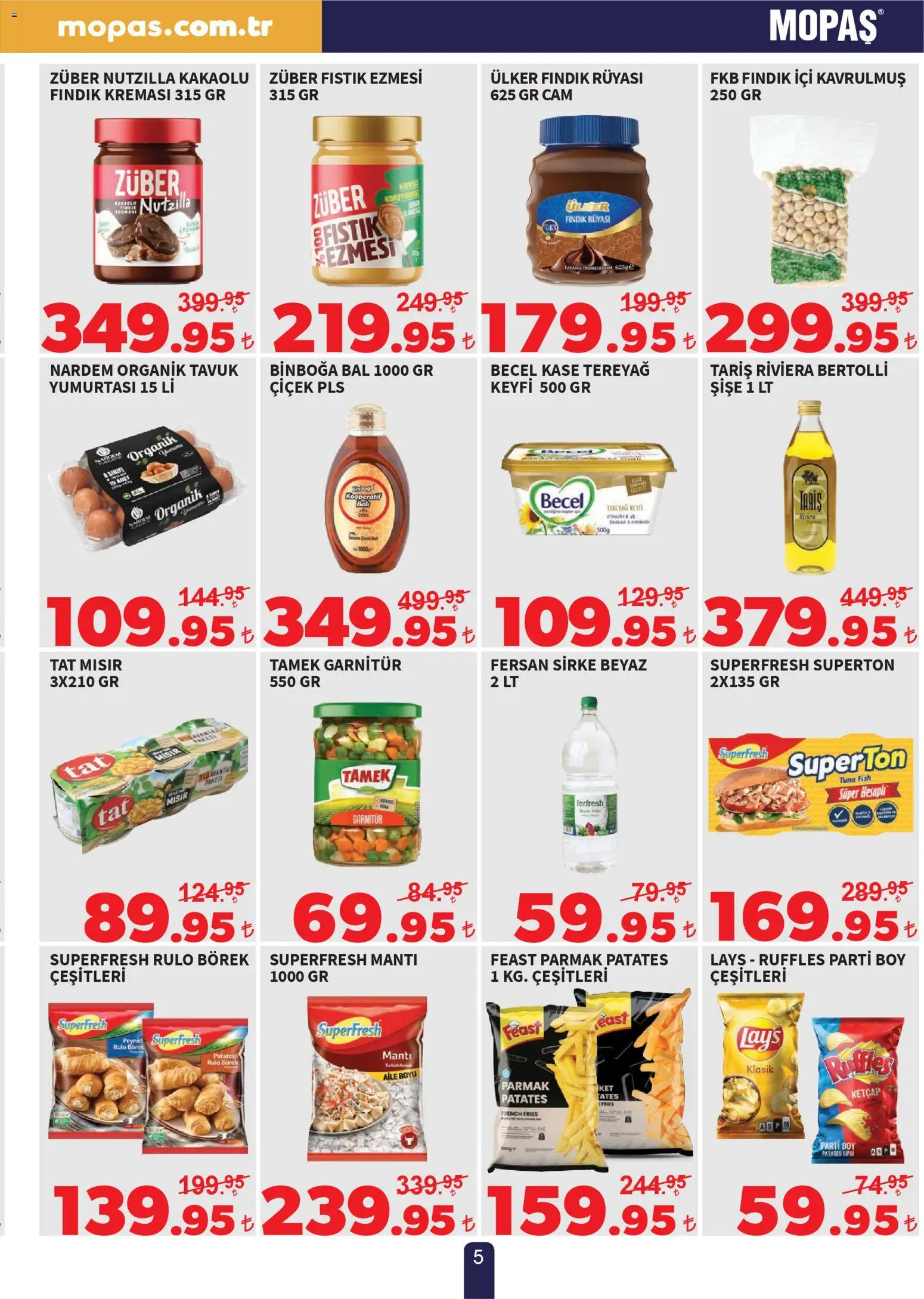 Mopaş Katalog - 17.04.2026 tarihinden itibaren geçerlidir | Sayfa: 5 | Ürünler: Fıstık, Tere, Ketçap, Patates