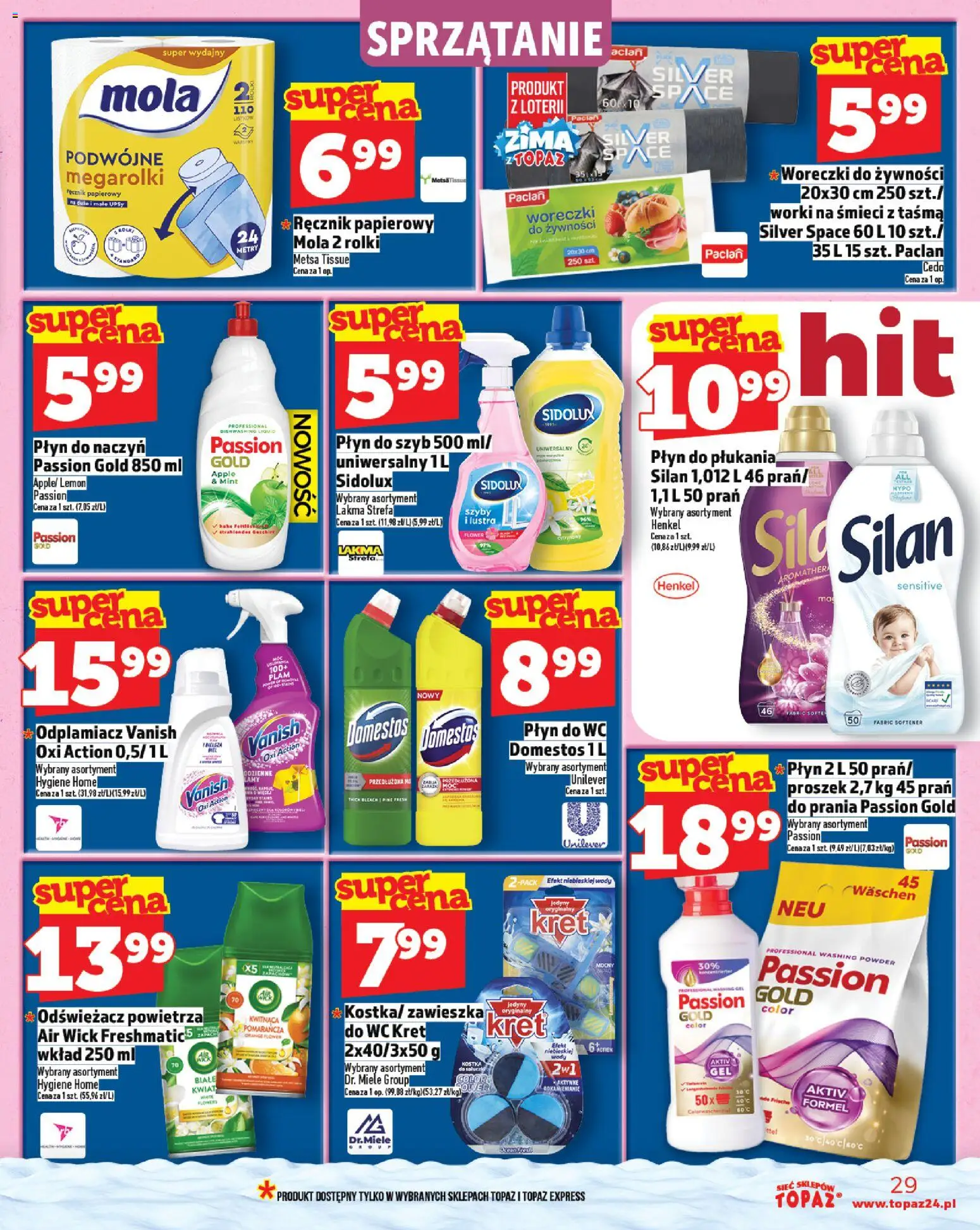 Topaz Black Friday od 27.11.2025 | Strona: 29 | Produkty: Odświeżacz, Vanish, Odświeżacz powietrza, Domestos