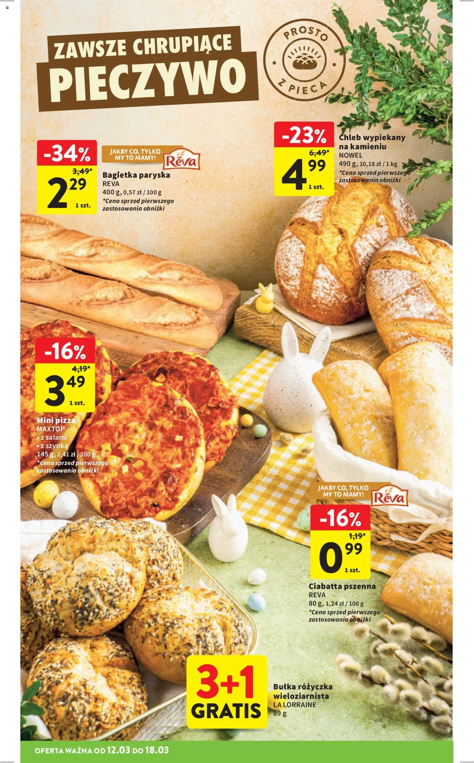 Intermarche gazetka od 12.03.2026 | Strona: 26 | Produkty: Pieczywo, Bagietka, Salami, Pizza