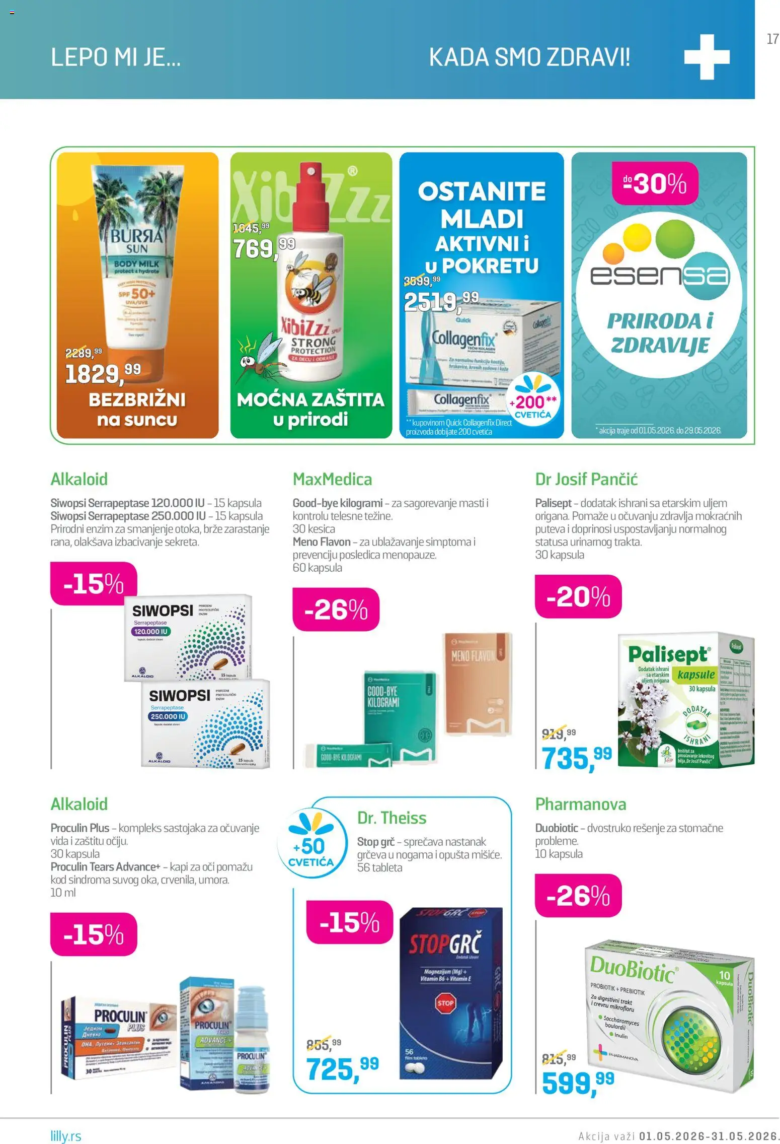 Lilly drogerie katalog - važi od 01.05.2026 | Strana: 17 | Proizvode: Kapsule
