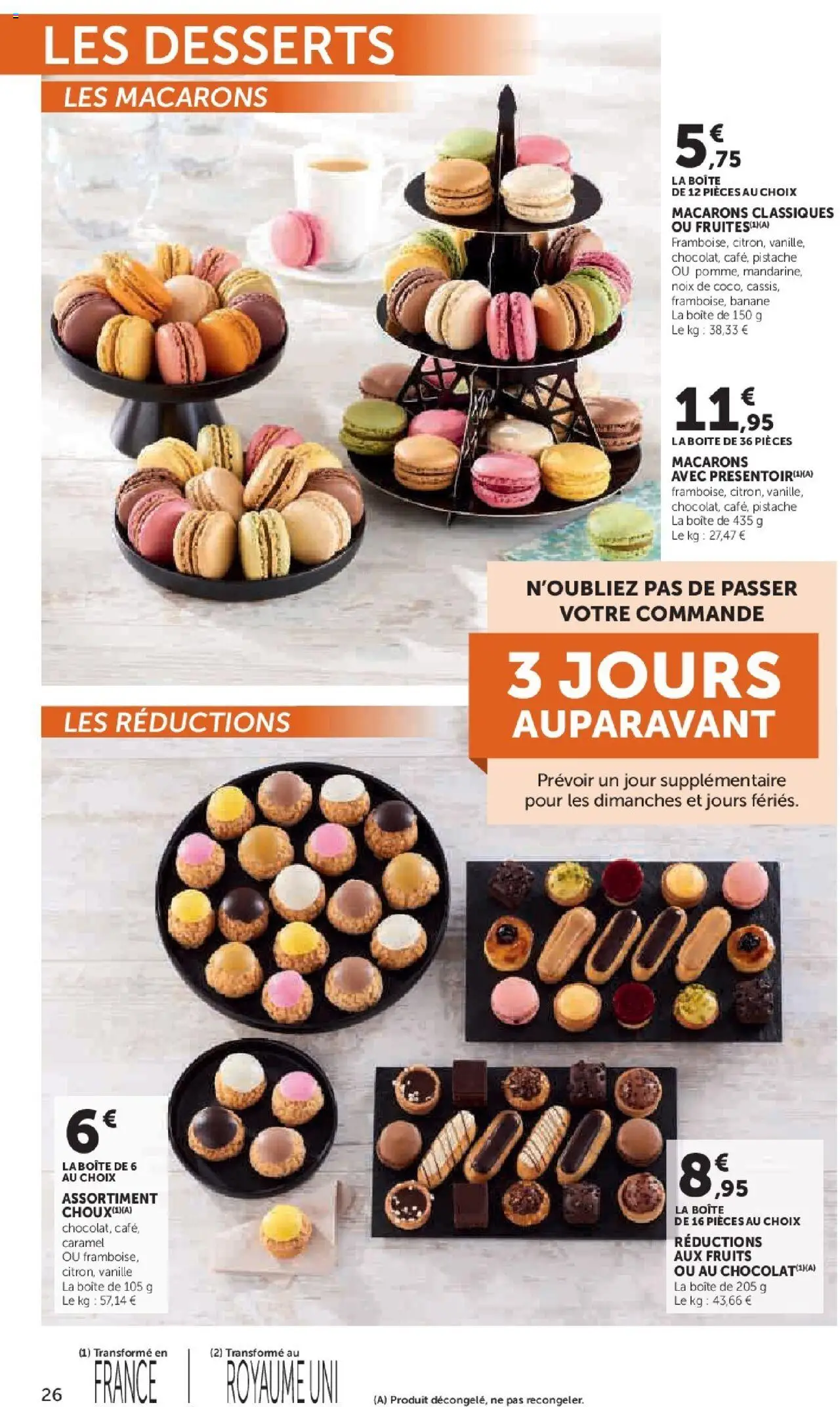 {H1} | Page: 26 | Produits: Macarons, Banane, Café, Noix